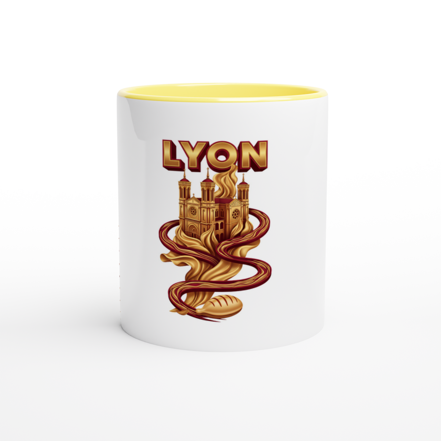 Keramikbecher Lyon Stadt Frankreich 325 ml (11 oz)