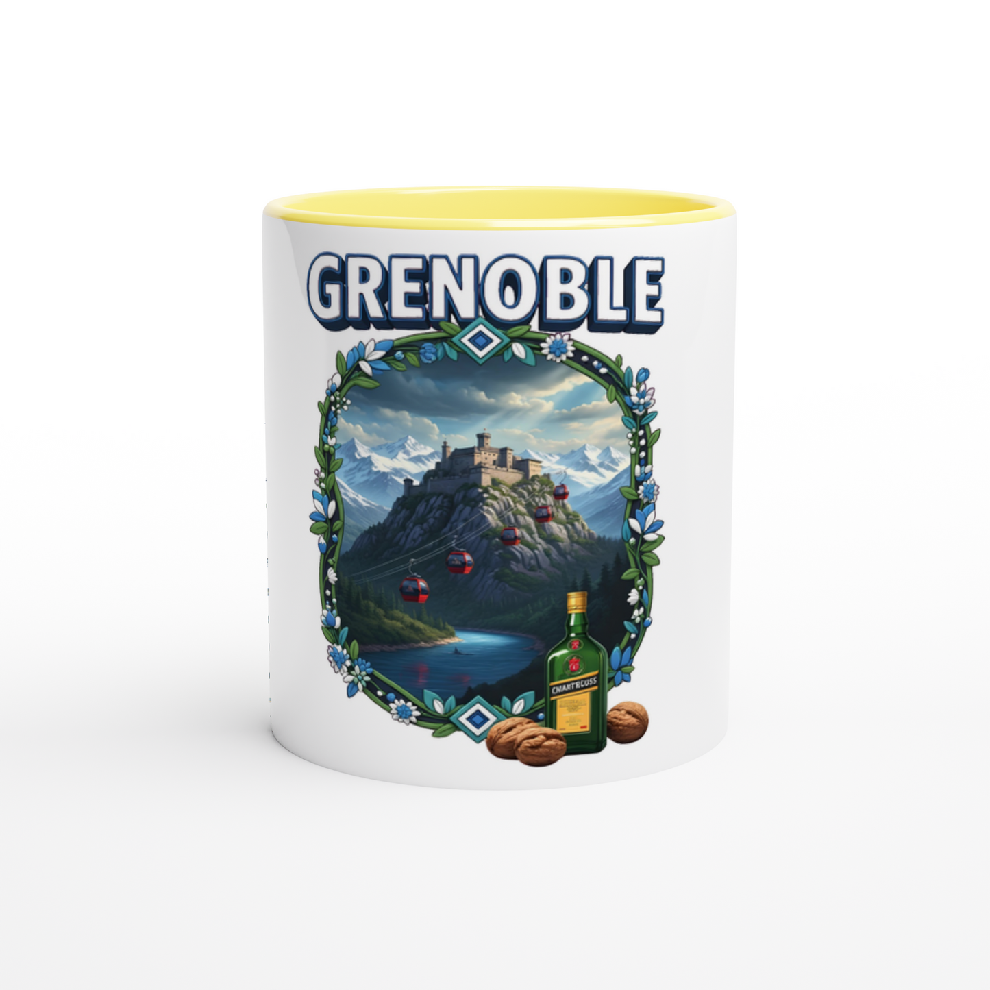 Keramikbecher Grenoble französische Stadt 325 ml (11 oz)