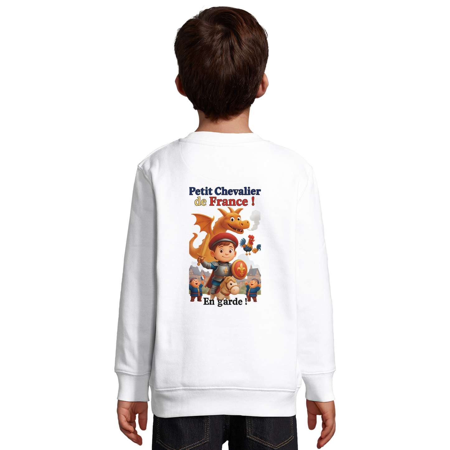 Sweatshirt für Jungen mit kleinem Frankreich-Ritter aus recyceltem Materialmix | SOL'S Columbia Kids 04239