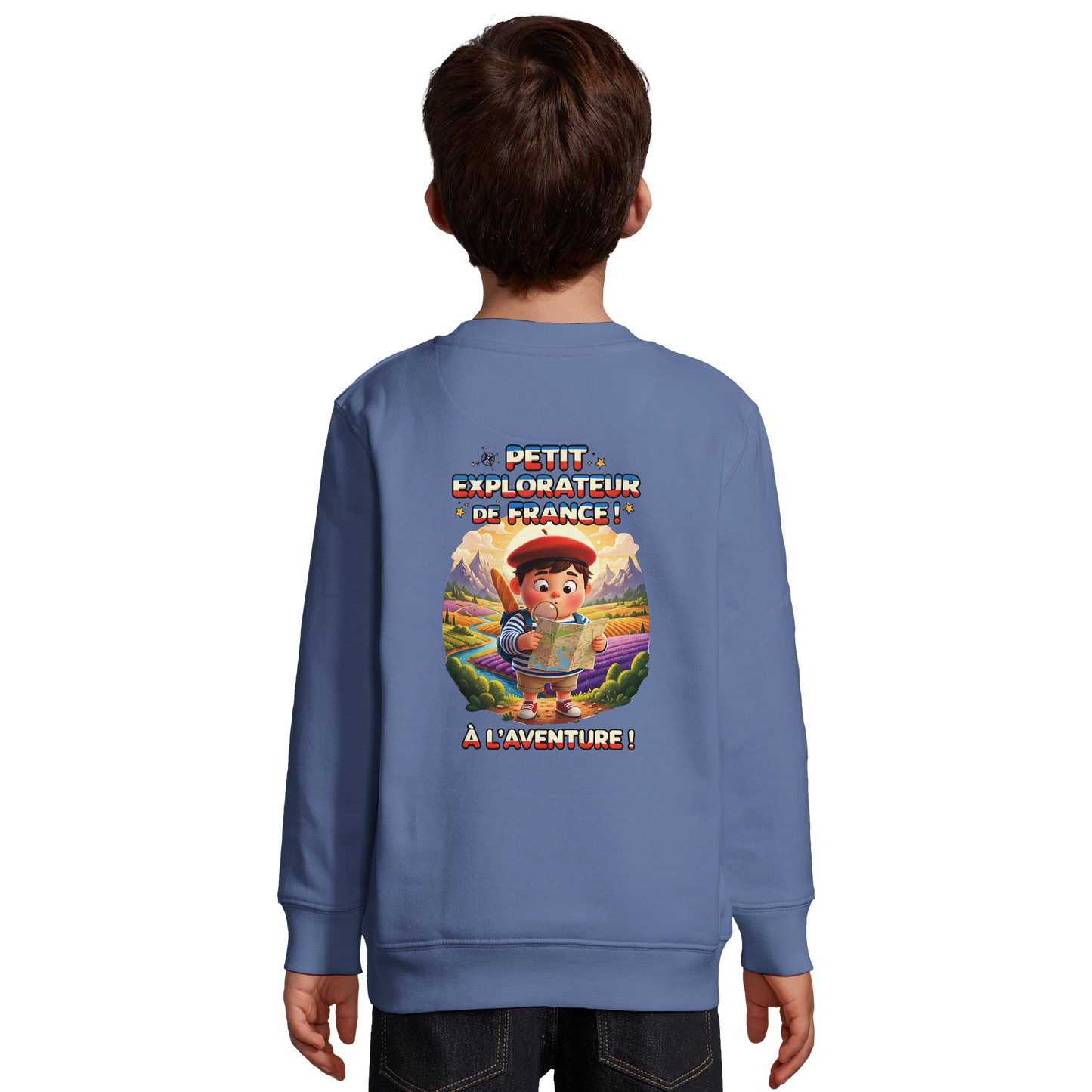 Sweatshirt Jungen kleiner Entdecker French Style recyceltes Mischgewebe | SOL'S Columbia Kids 04239