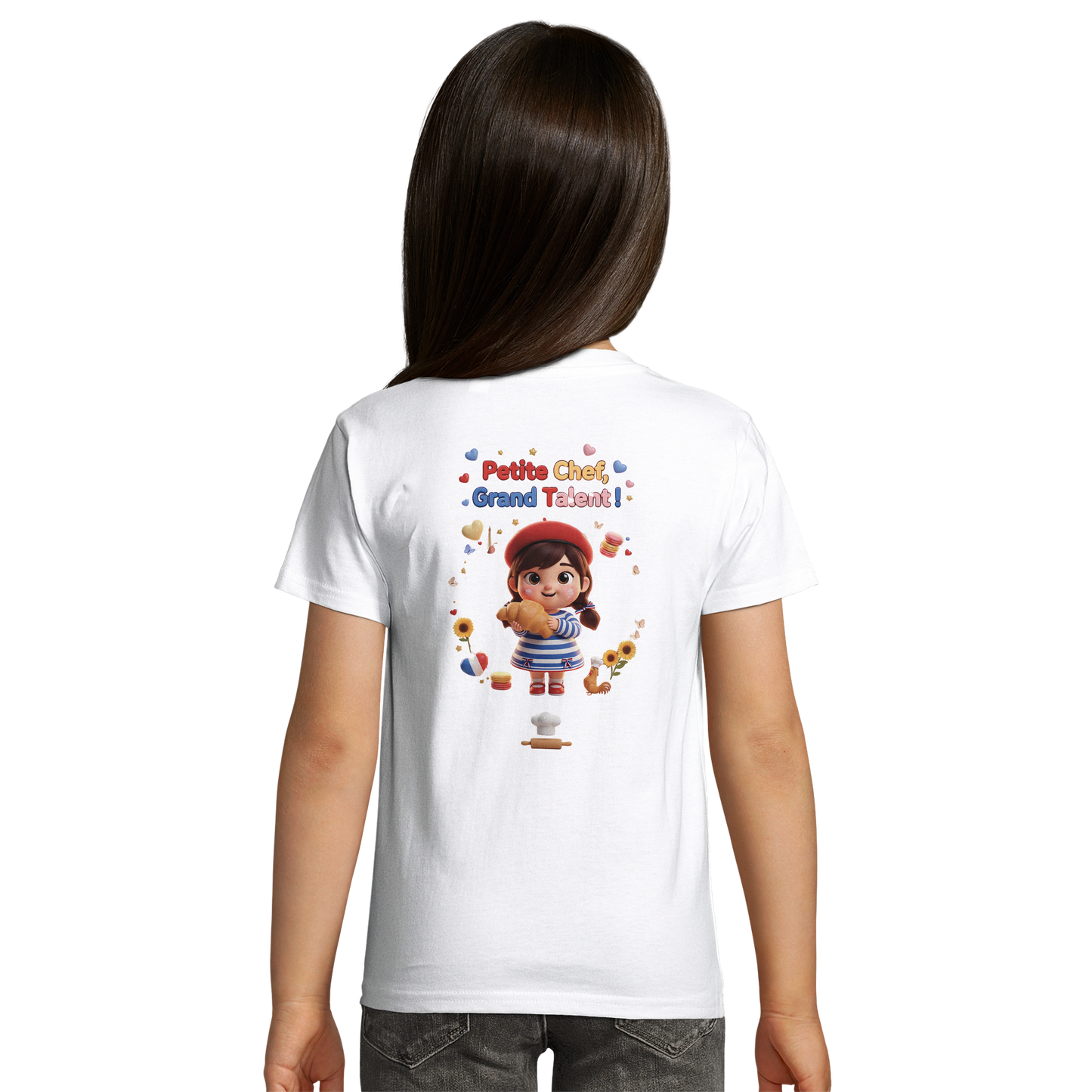 Organic Kids Tailliertes T-Shirt Mädchen kleine Köchin großes Talent| SOL'S Pioneer Kids 03578
