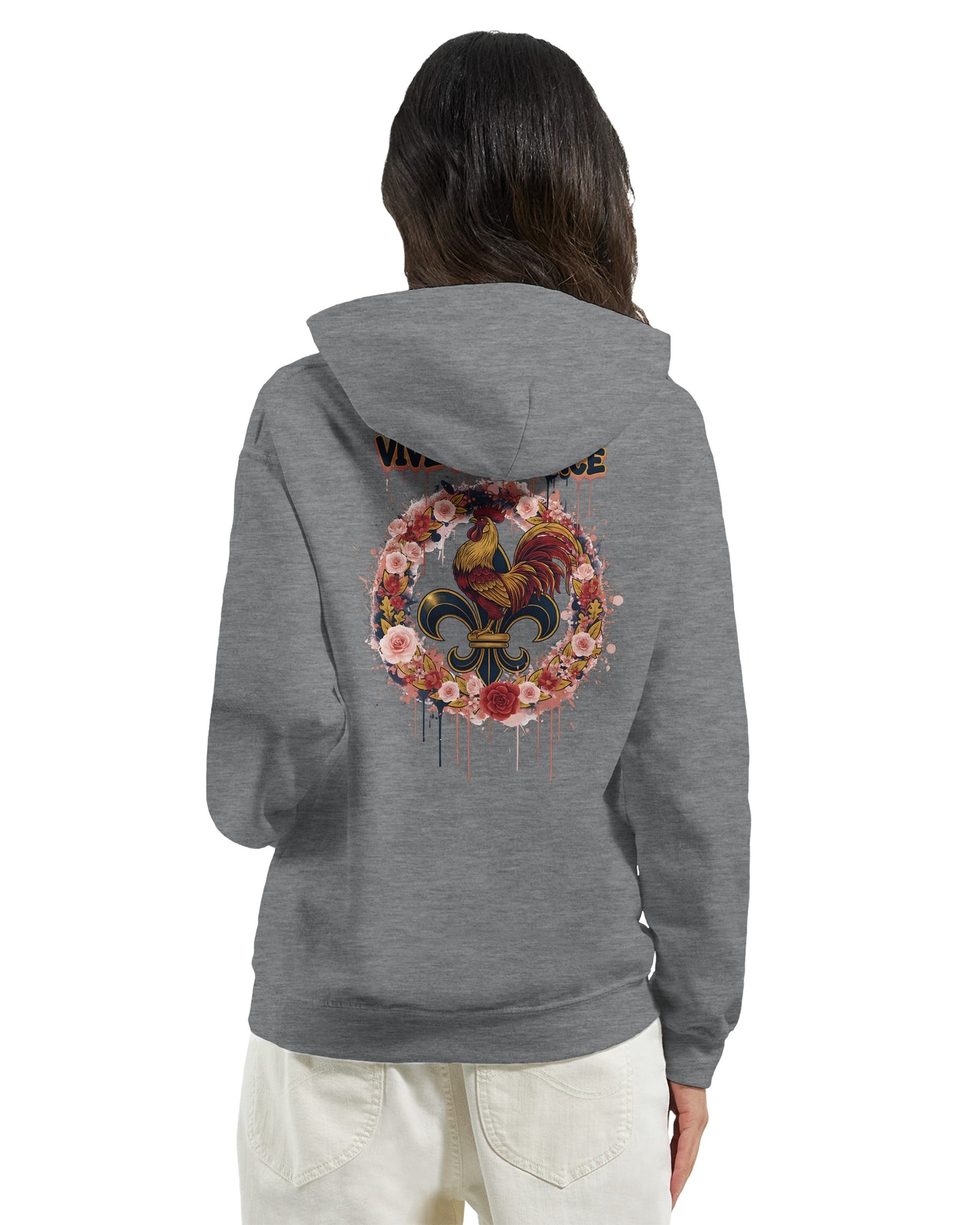Kapuzenpullover Es lebe Frankreich klassischer Stil für Damen | Gildan® 18500