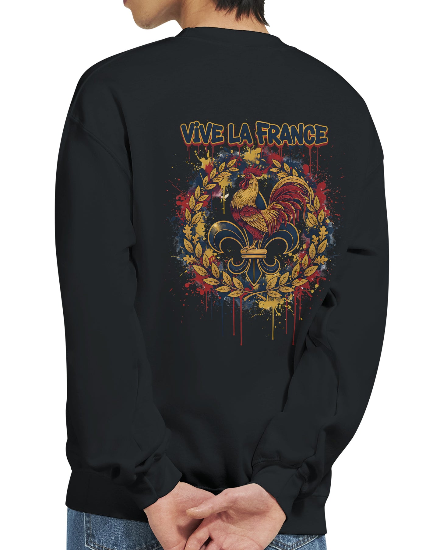 Sweat-shirt Vive la France pour Homme – Sweat à Capuche en Coton Premium