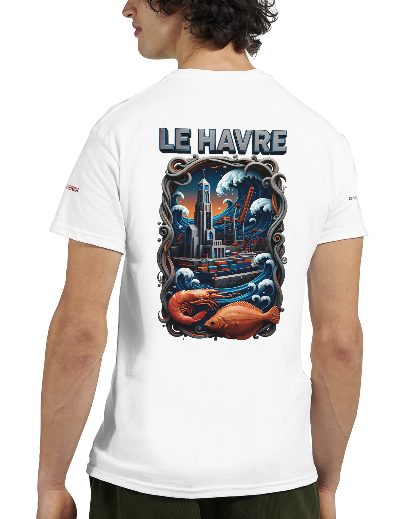Unisex-T-Shirt Le Havre Stadt in Frankreich dick Rundhals | Gildan® 5000