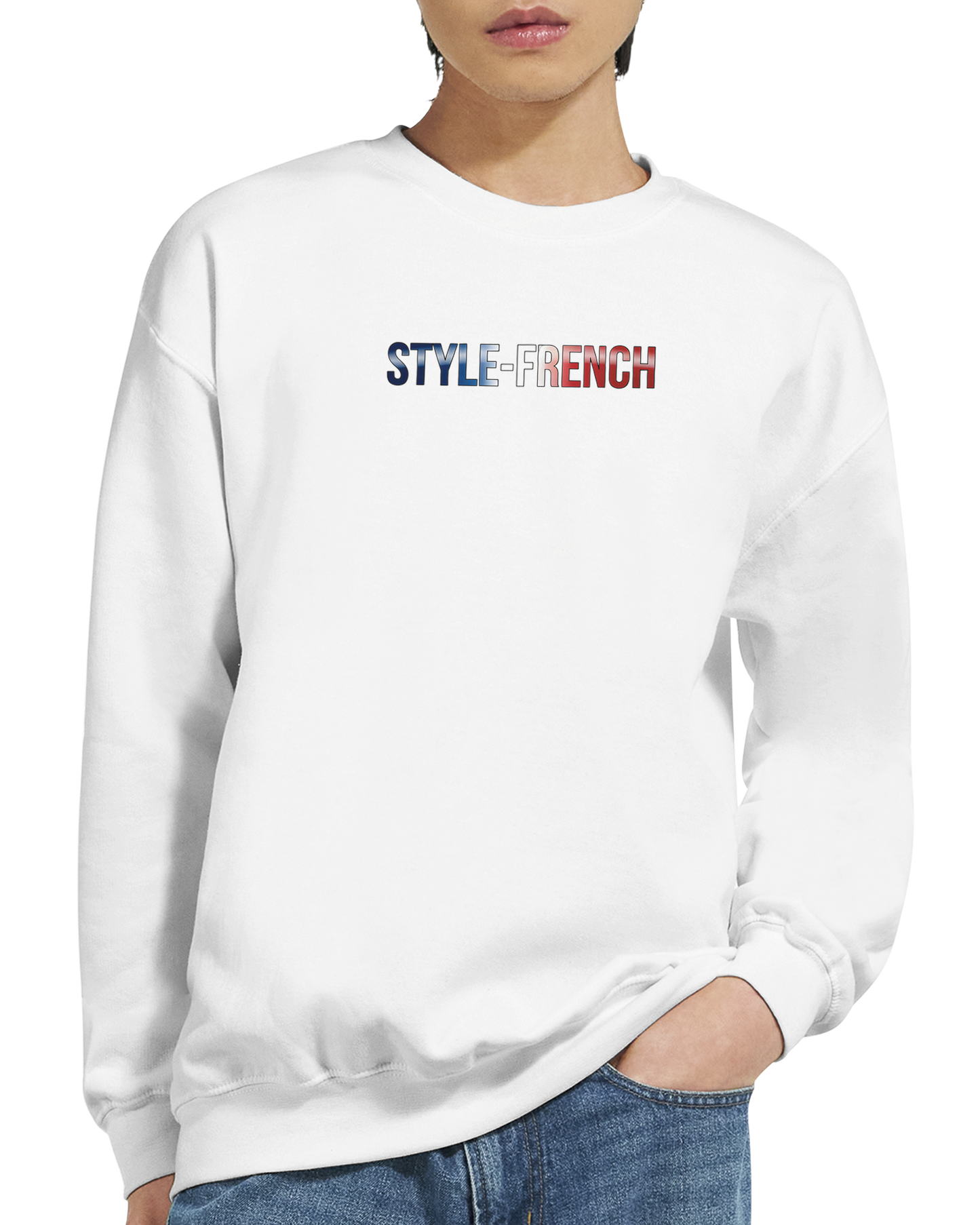 Sweatshirt "le peuple lâche rien" für Herren, französischer Stil, klassischer Rundhalsausschnitt | Gildan® 18000