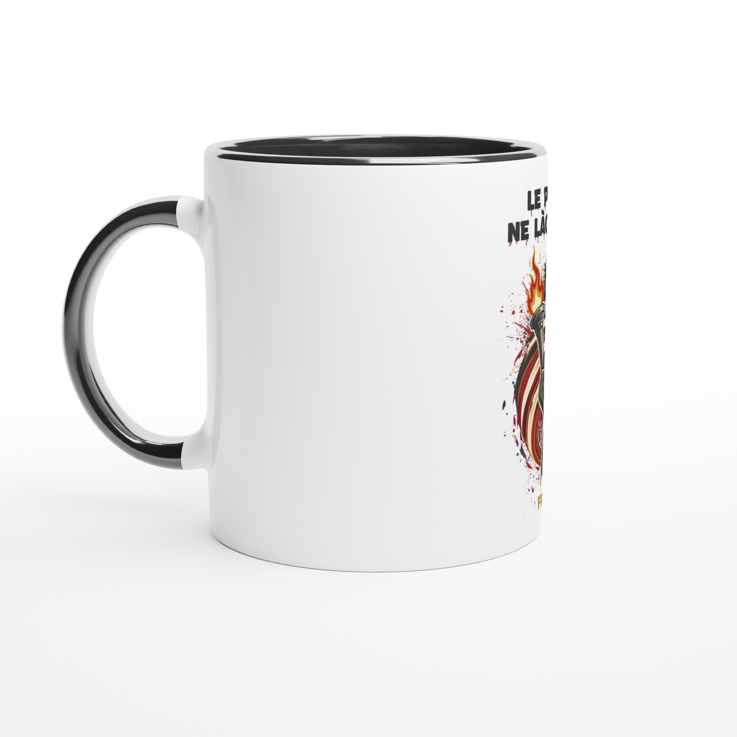 325ml (11oz) Ceramic Mug "le peuple lâche rien"