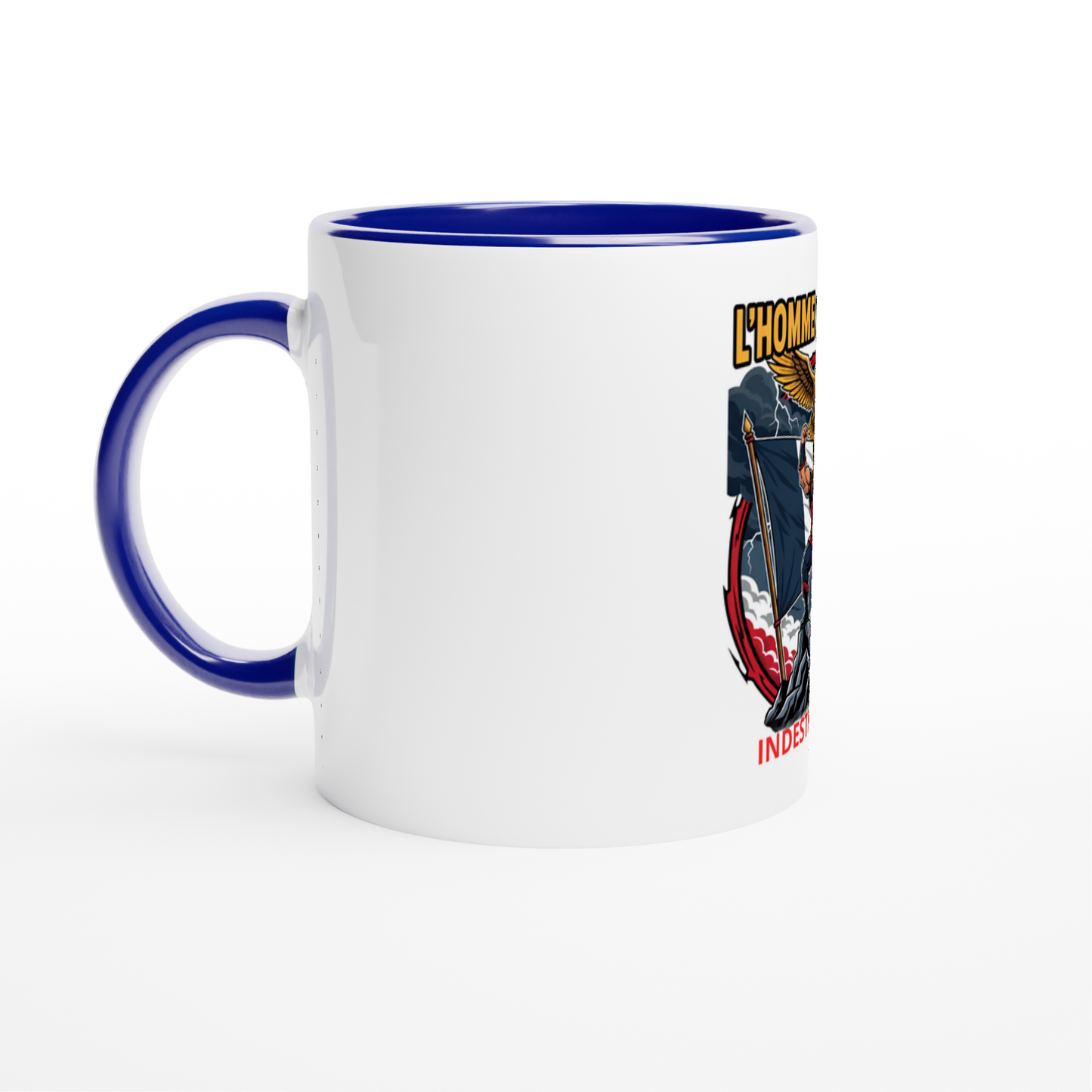 325 ml (11 oz) French-style ceramic mug for men