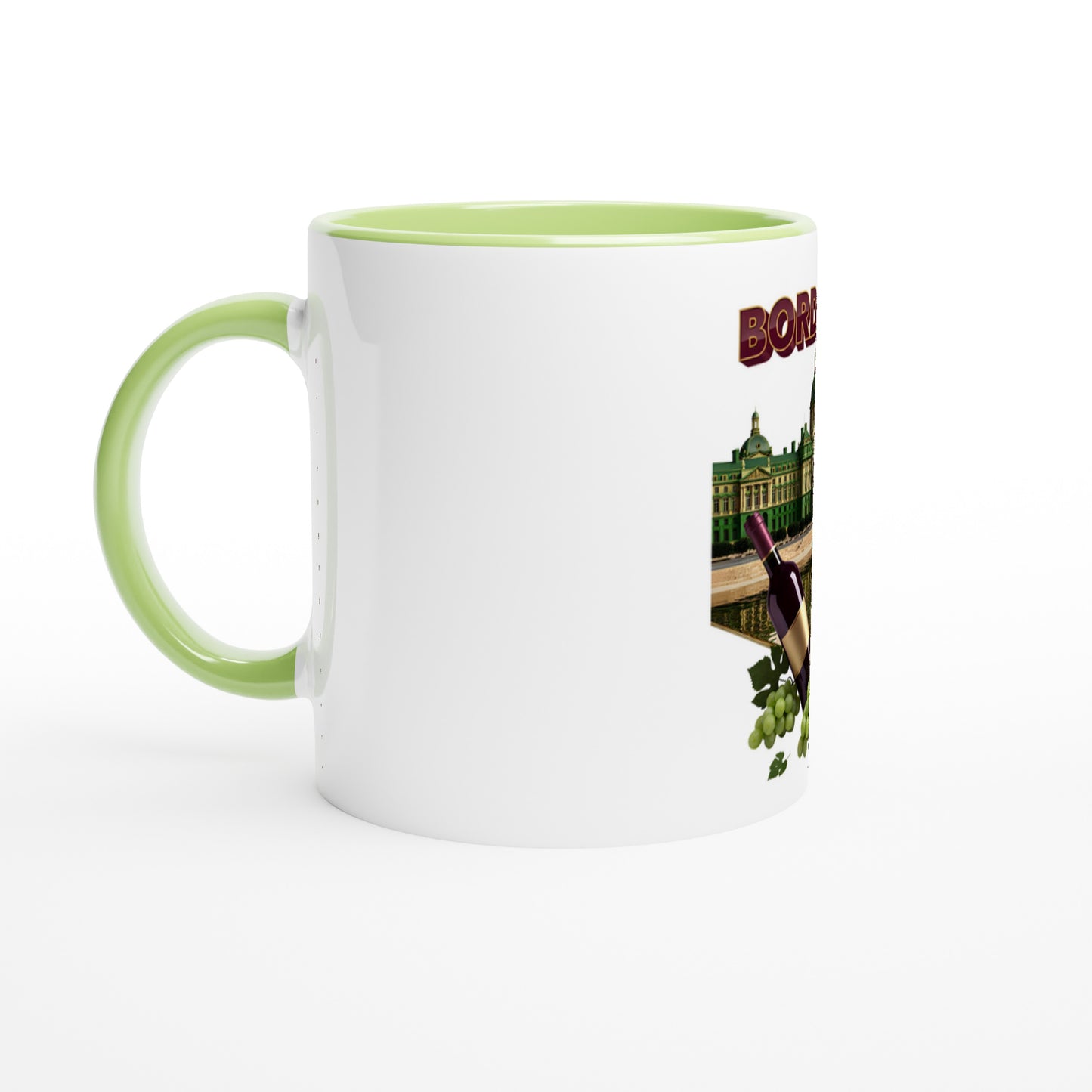 325 ml (11 oz) Burgundy Ceramic Mug, City of France