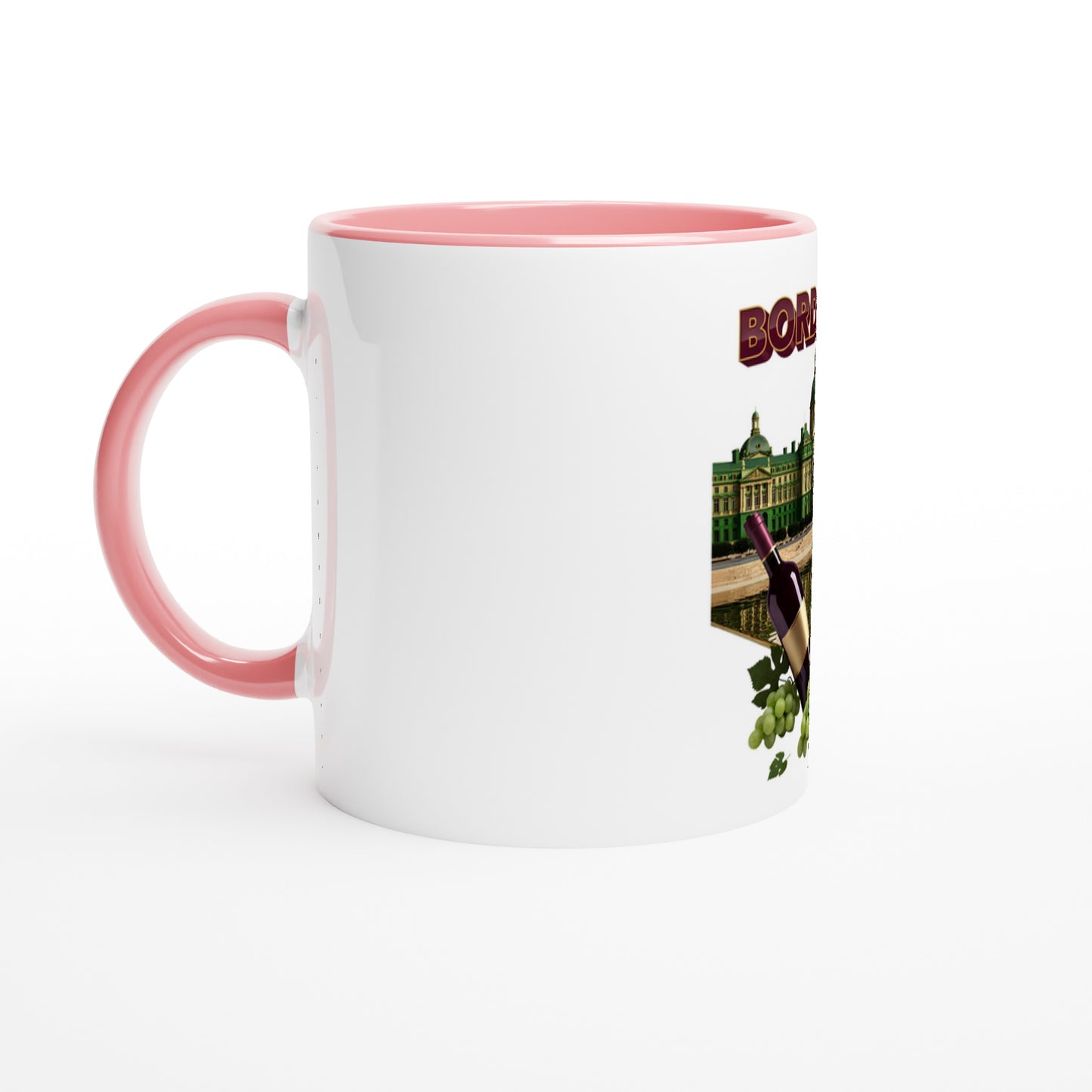 325 ml (11 oz) Burgundy Ceramic Mug, City of France