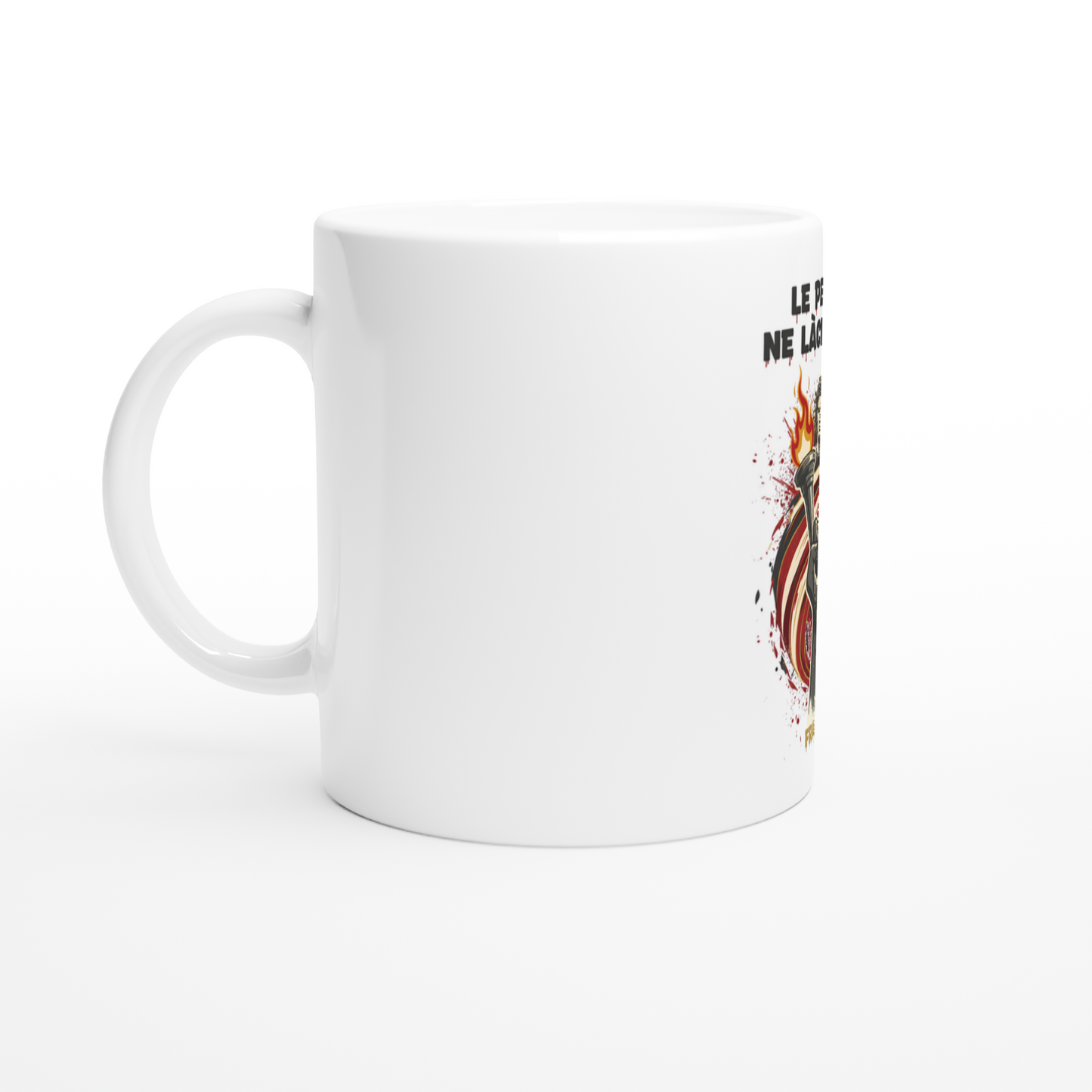 325ml (11oz) Ceramic Mug "le peuple lâche rien"