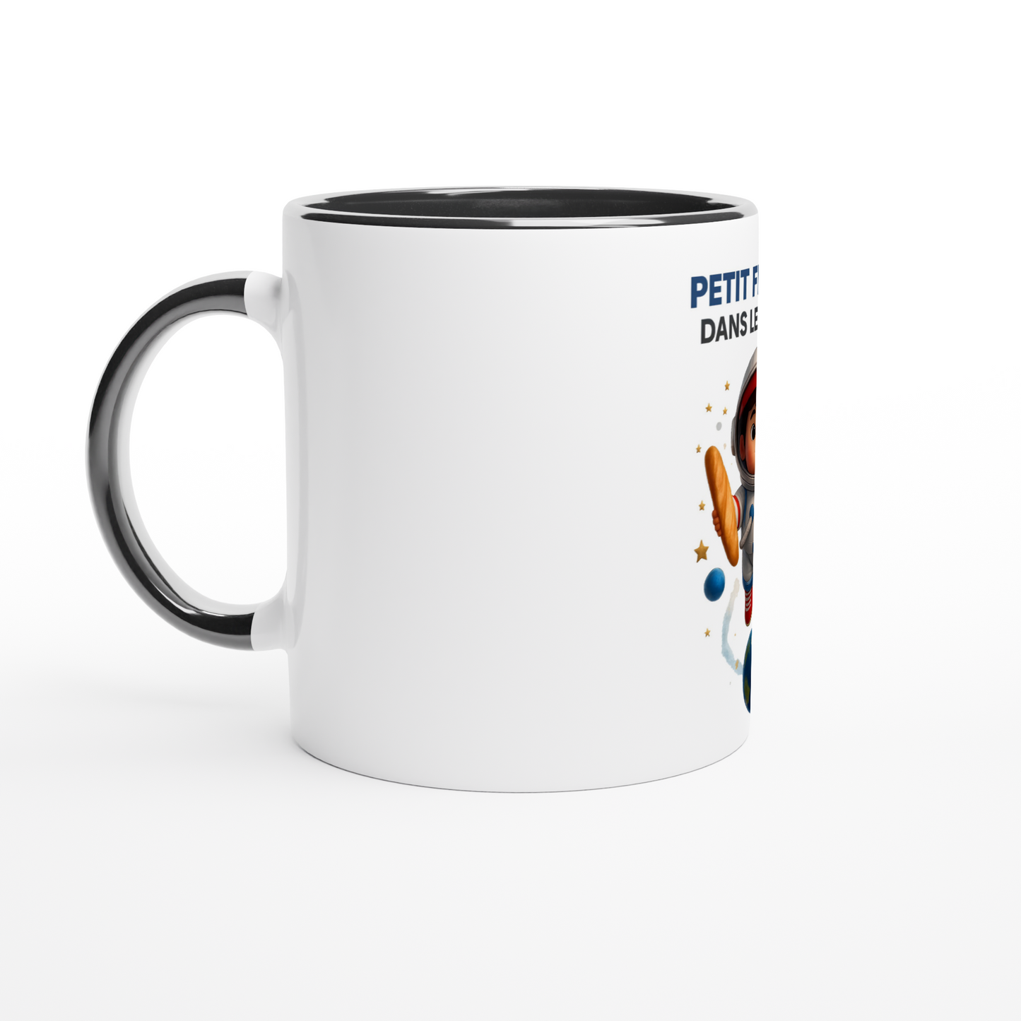 Französische Keramiktasse mit Sternenmotiv, 325 ml (11 oz)