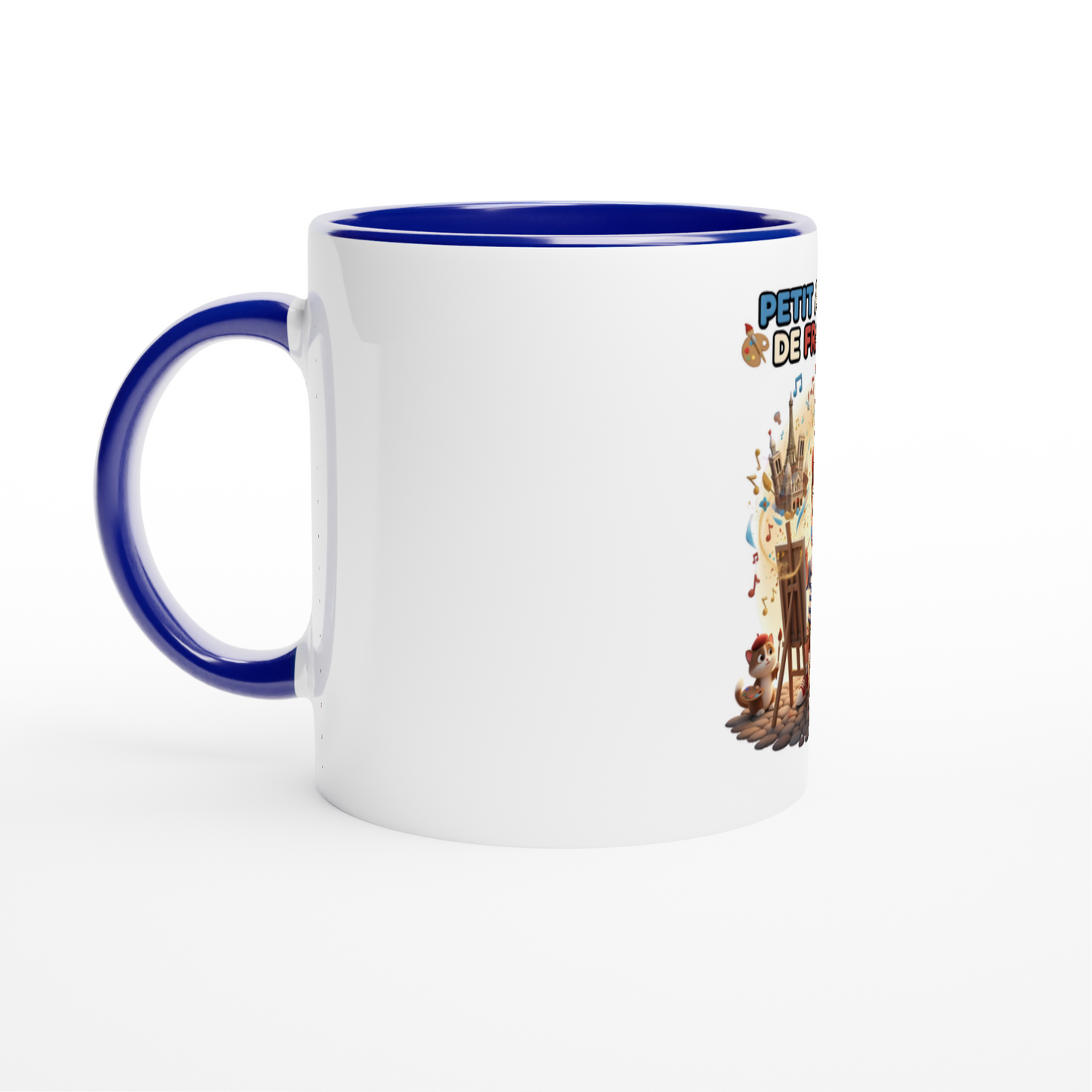White 11oz Ceramic Mug kleiner Künstler Frankreichs