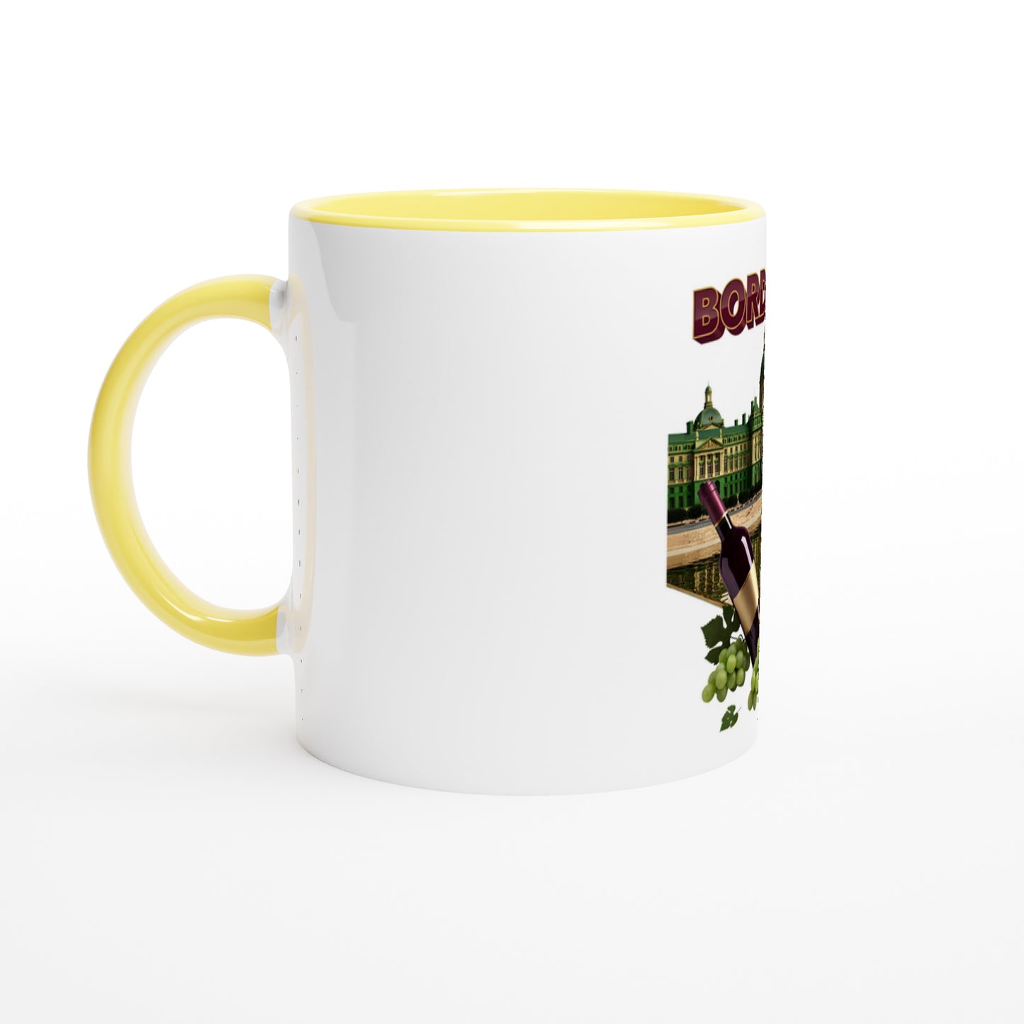 325 ml (11 oz) Burgundy Ceramic Mug, City of France