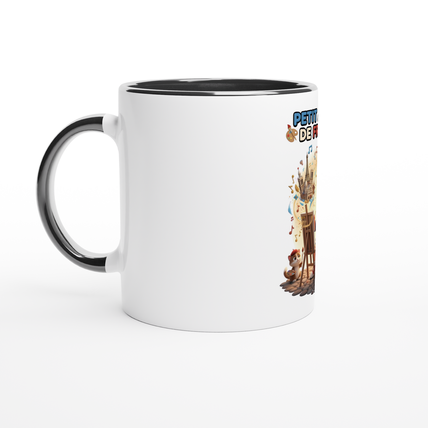 White 11oz Ceramic Mug kleiner Künstler Frankreichs