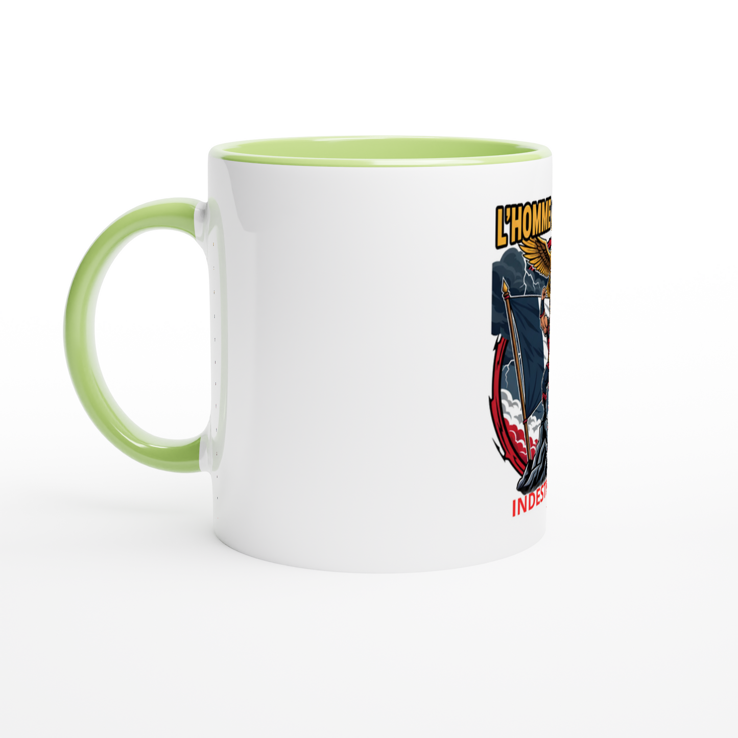 325 ml (11 oz) French-style ceramic mug for men