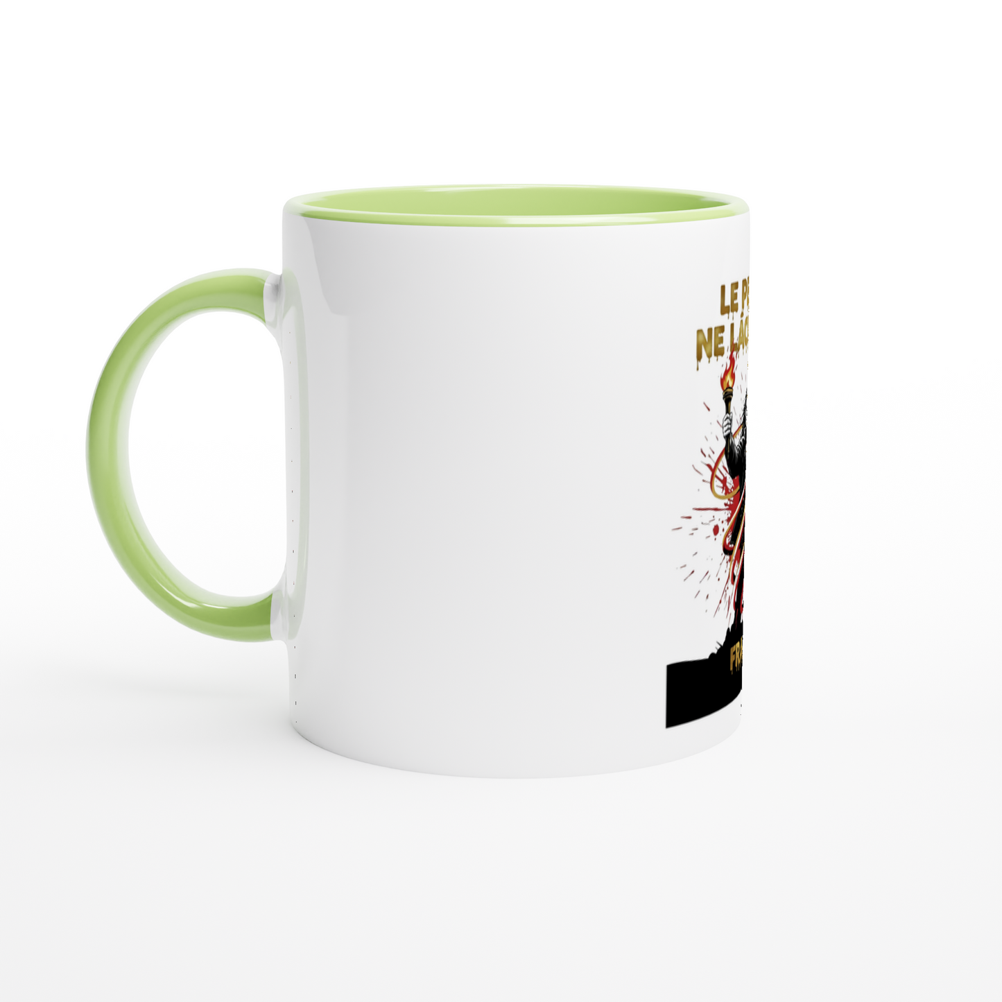 325ml (11oz) Ceramic Mug "le peuple lâche rien"