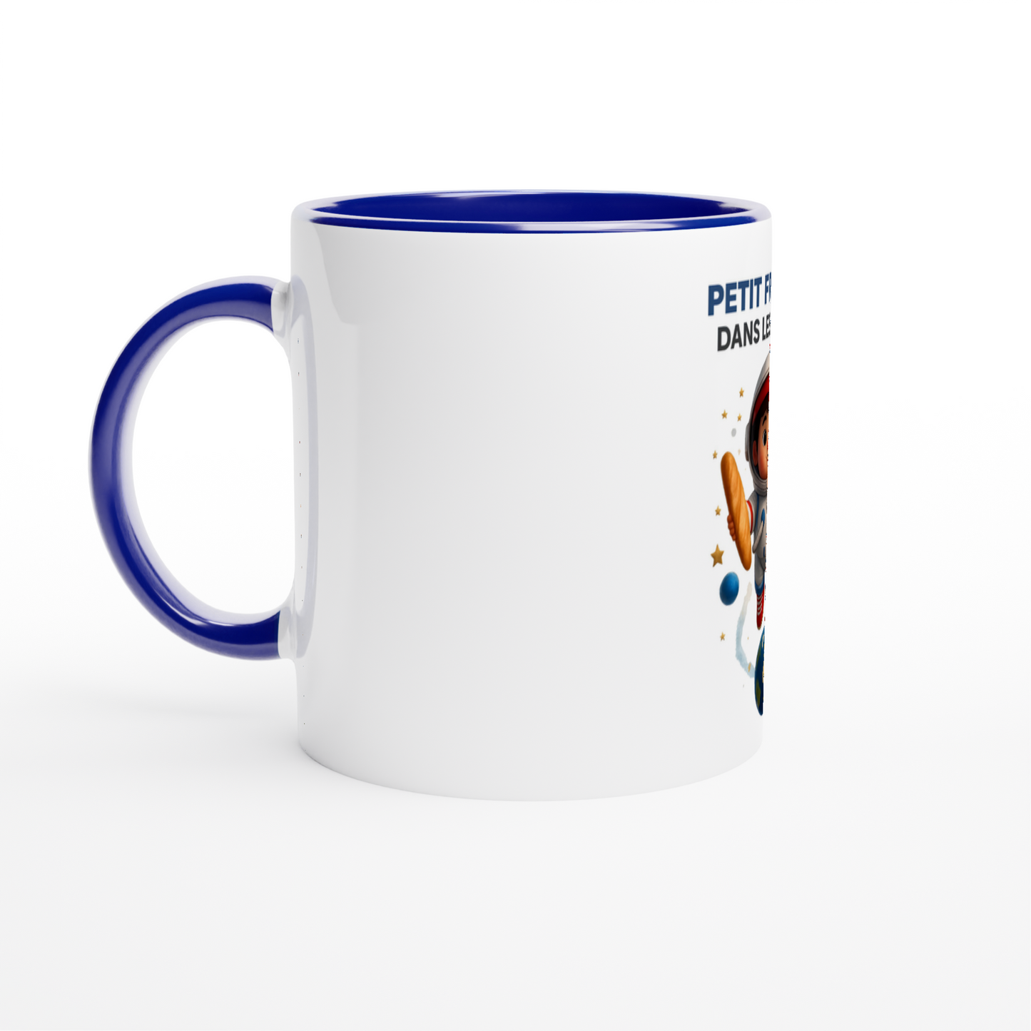Französische Keramiktasse mit Sternenmotiv, 325 ml (11 oz)