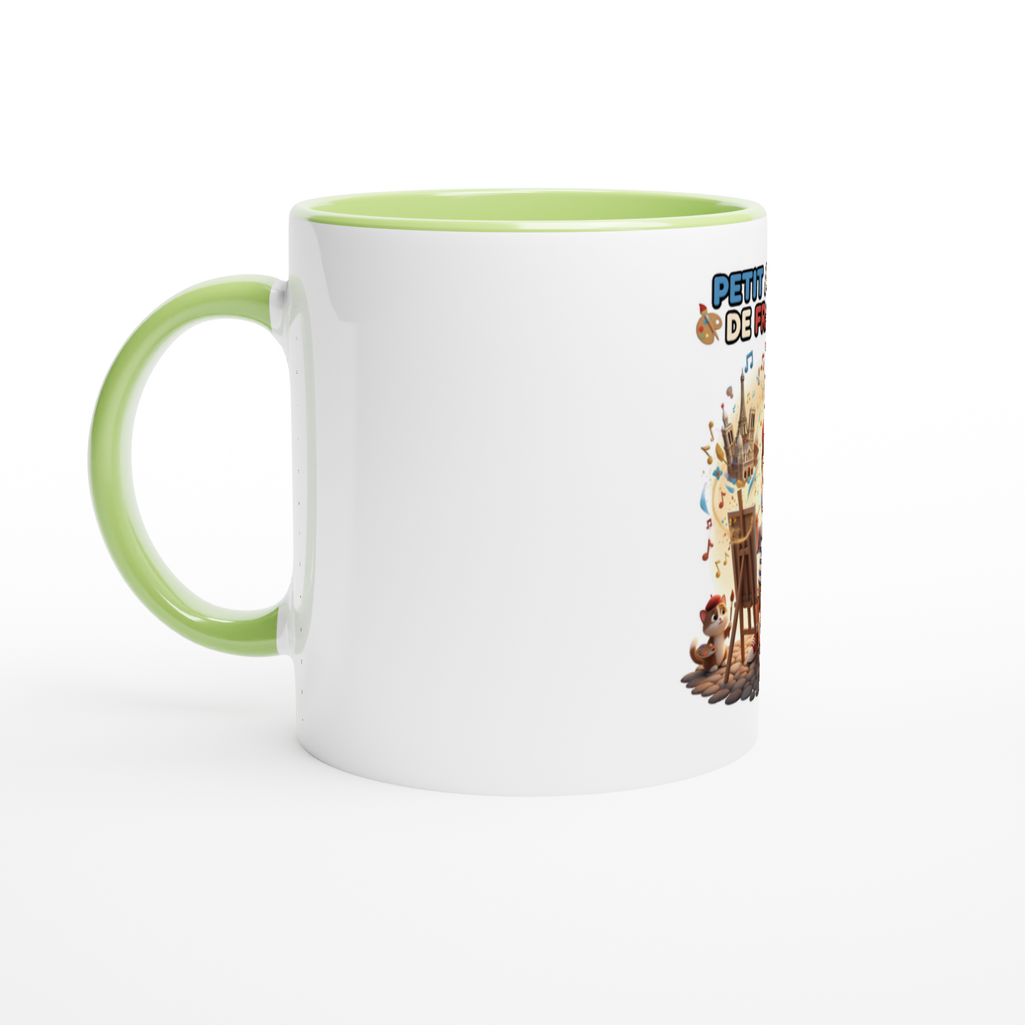 White 11oz Ceramic Mug kleiner Künstler Frankreichs
