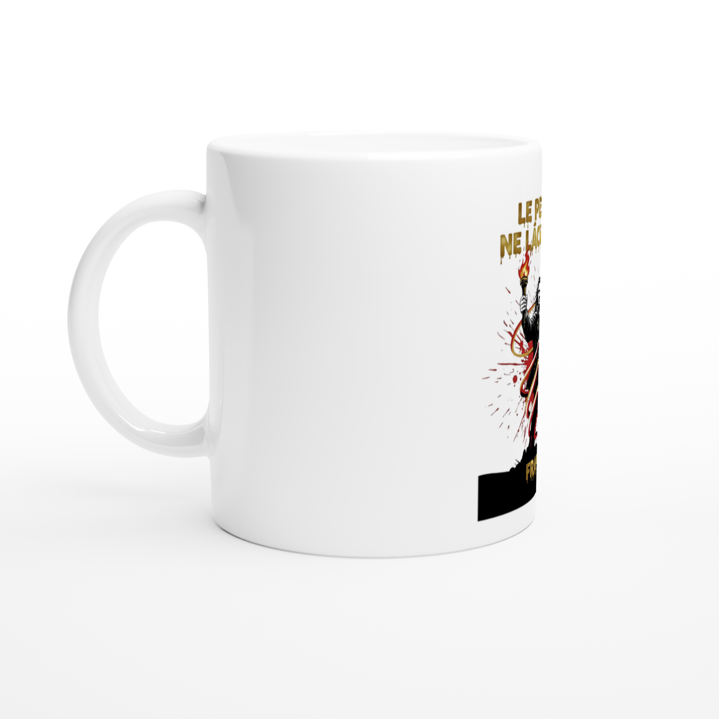 325ml (11oz) Ceramic Mug "le peuple lâche rien"