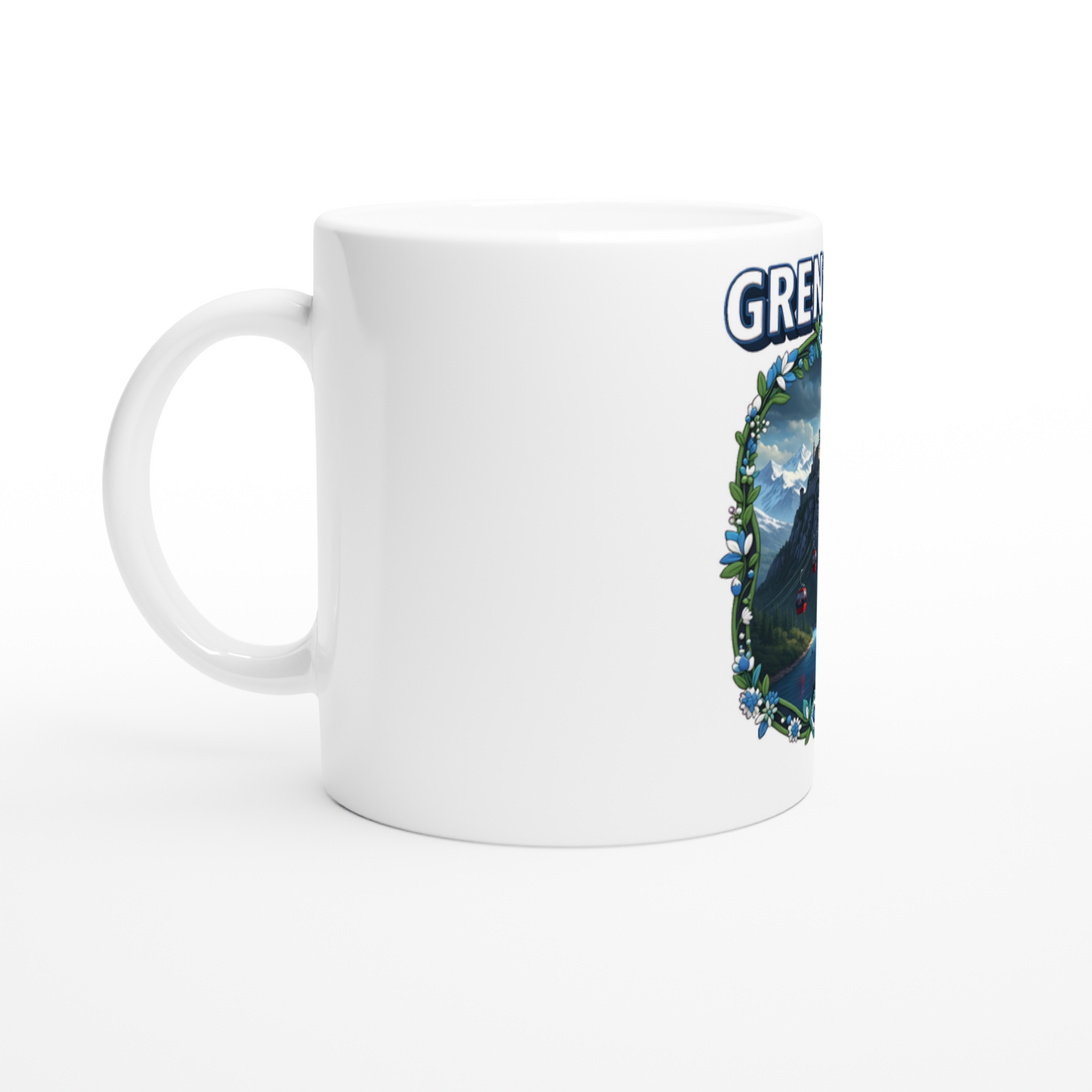 Keramikbecher Grenoble französische Stadt 325 ml (11 oz)