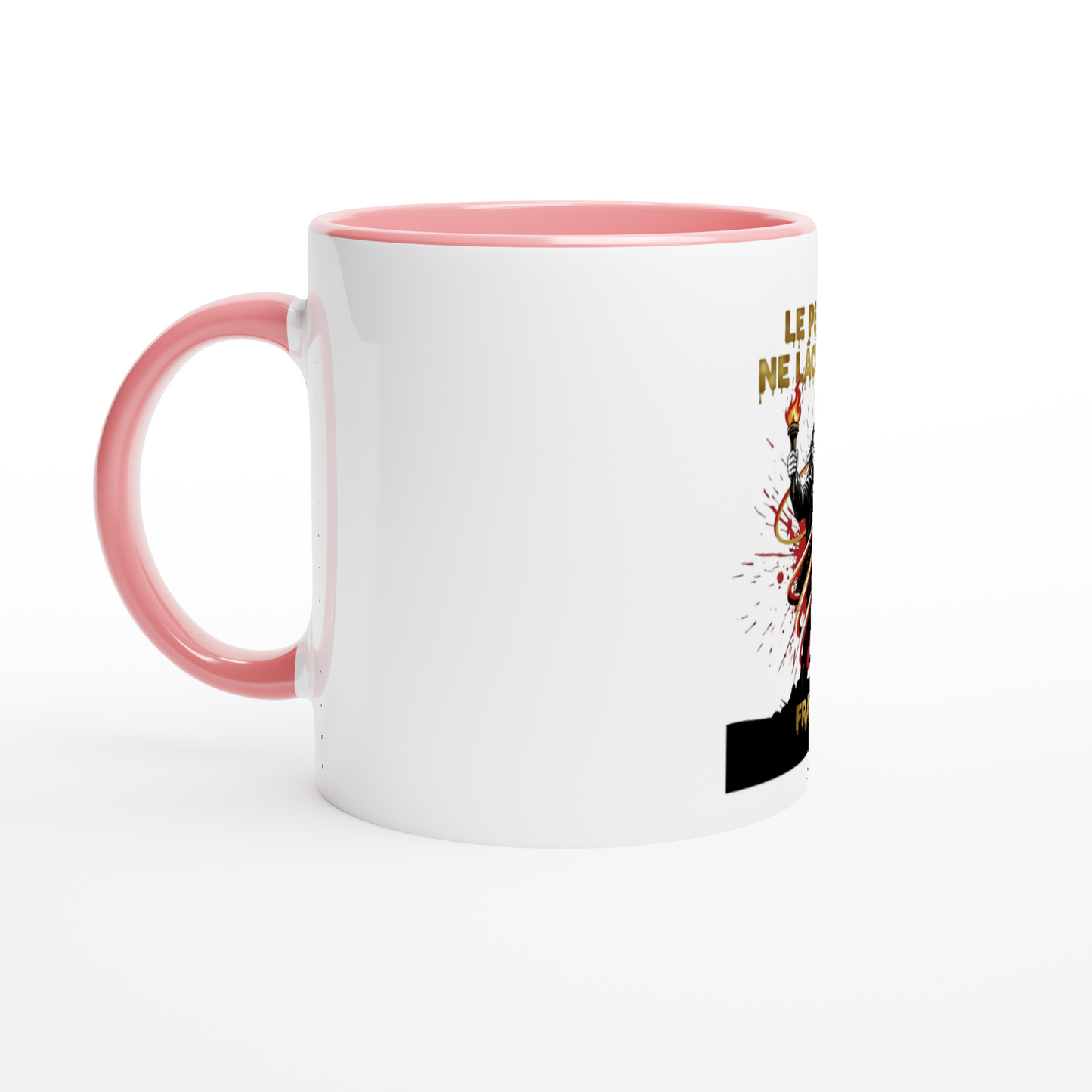 325ml (11oz) Ceramic Mug "le peuple lâche rien"