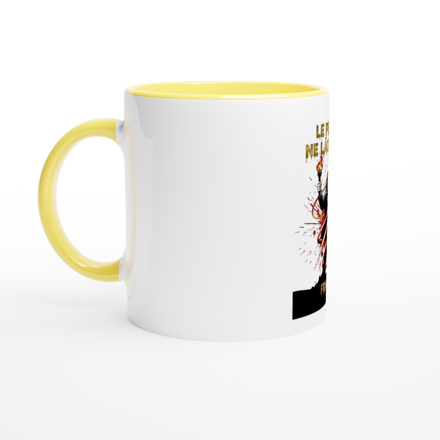 325ml (11oz) Ceramic Mug "le peuple lâche rien"