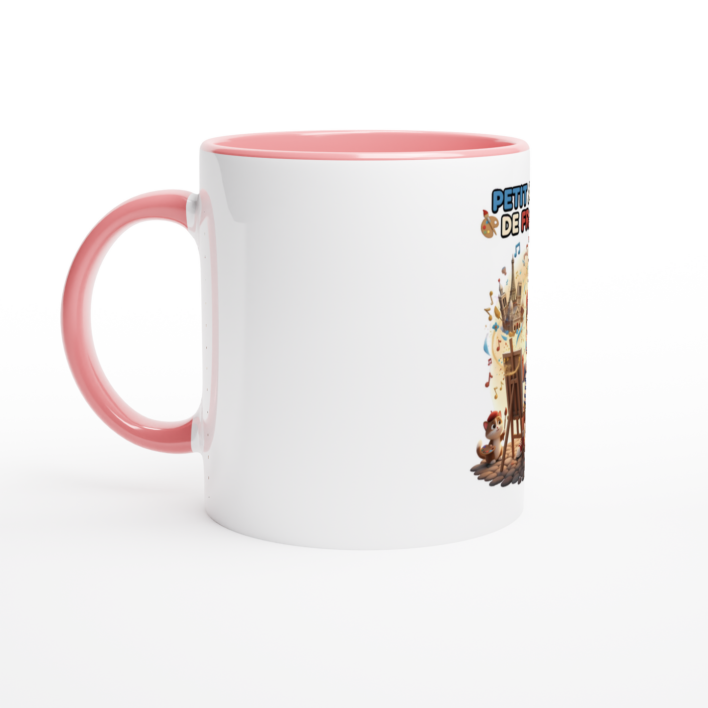 White 11oz Ceramic Mug kleiner Künstler Frankreichs