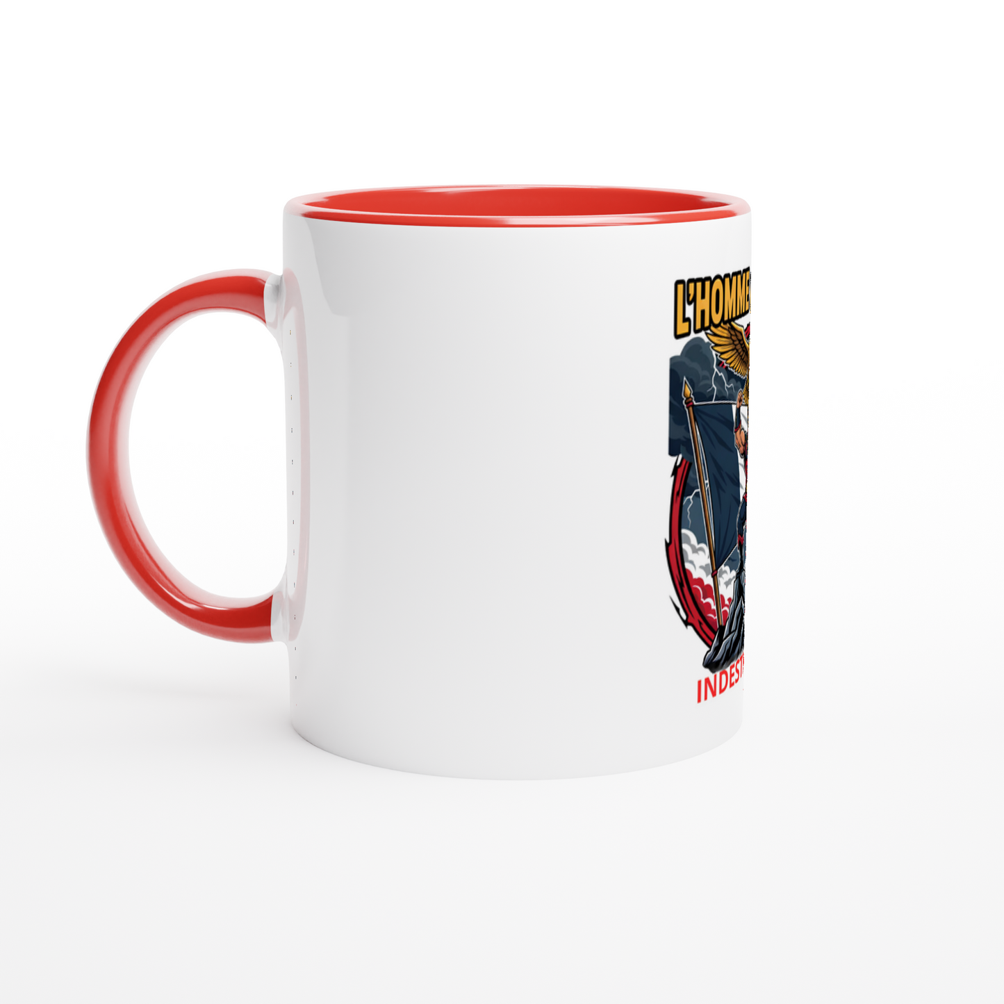 325 ml (11 oz) French-style ceramic mug for men