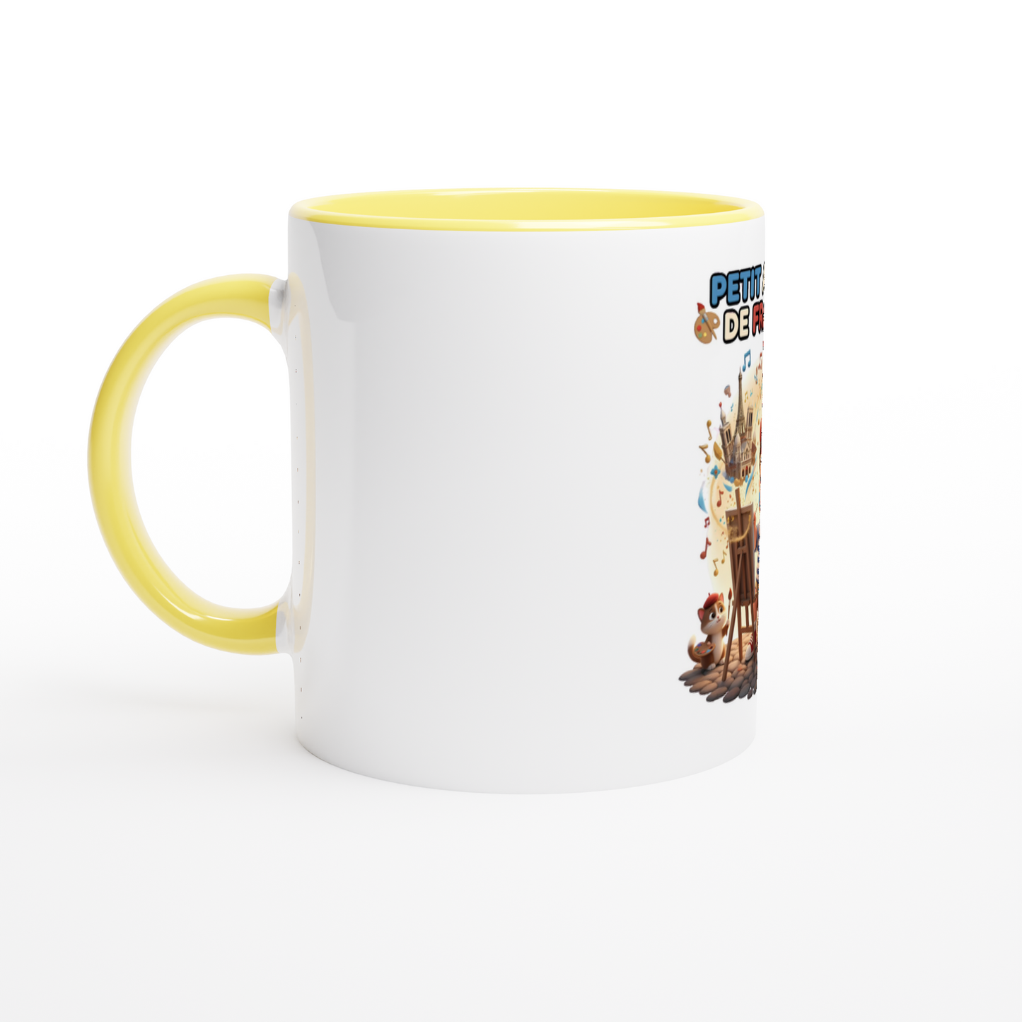 White 11oz Ceramic Mug kleiner Künstler Frankreichs