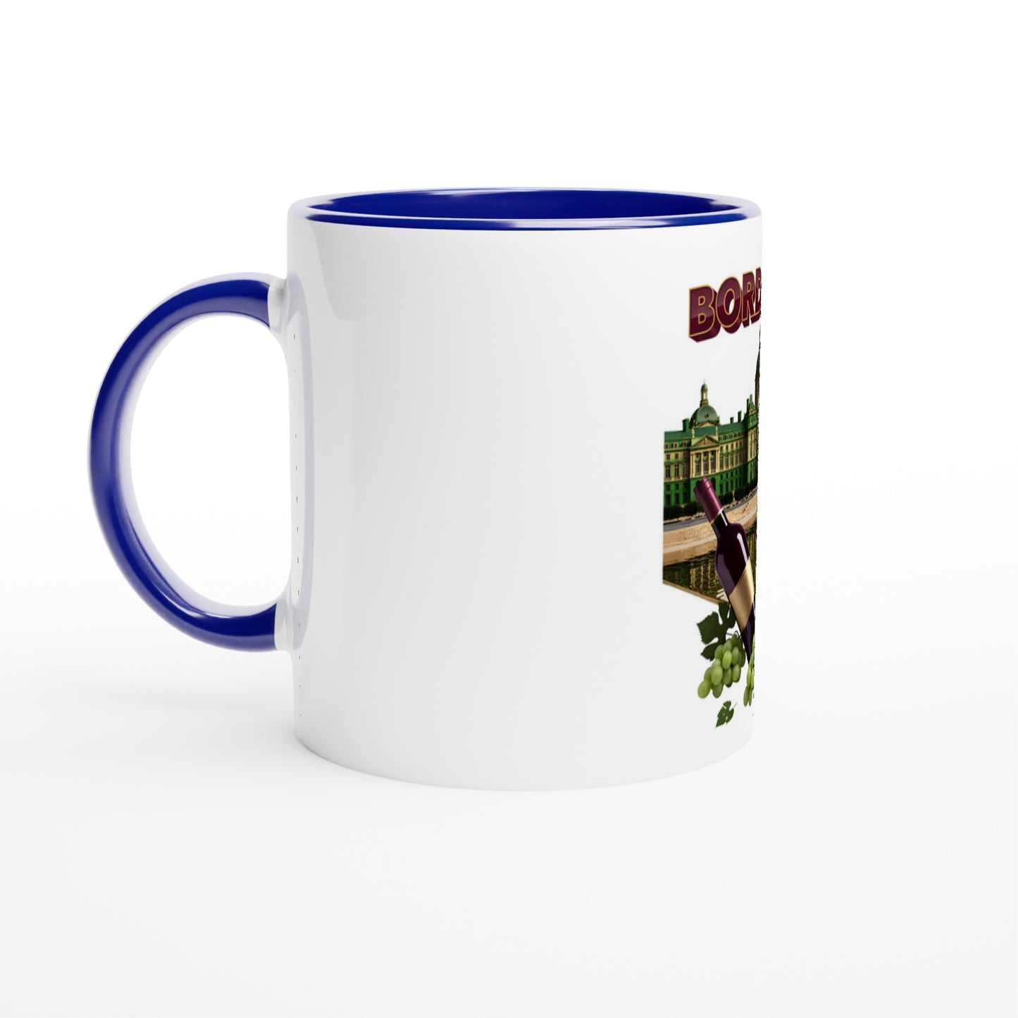 325 ml (11 oz) Burgundy Ceramic Mug, City of France