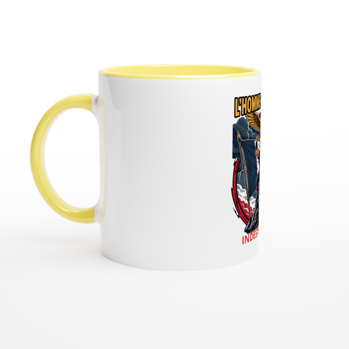 325 ml (11 oz) French-style ceramic mug for men