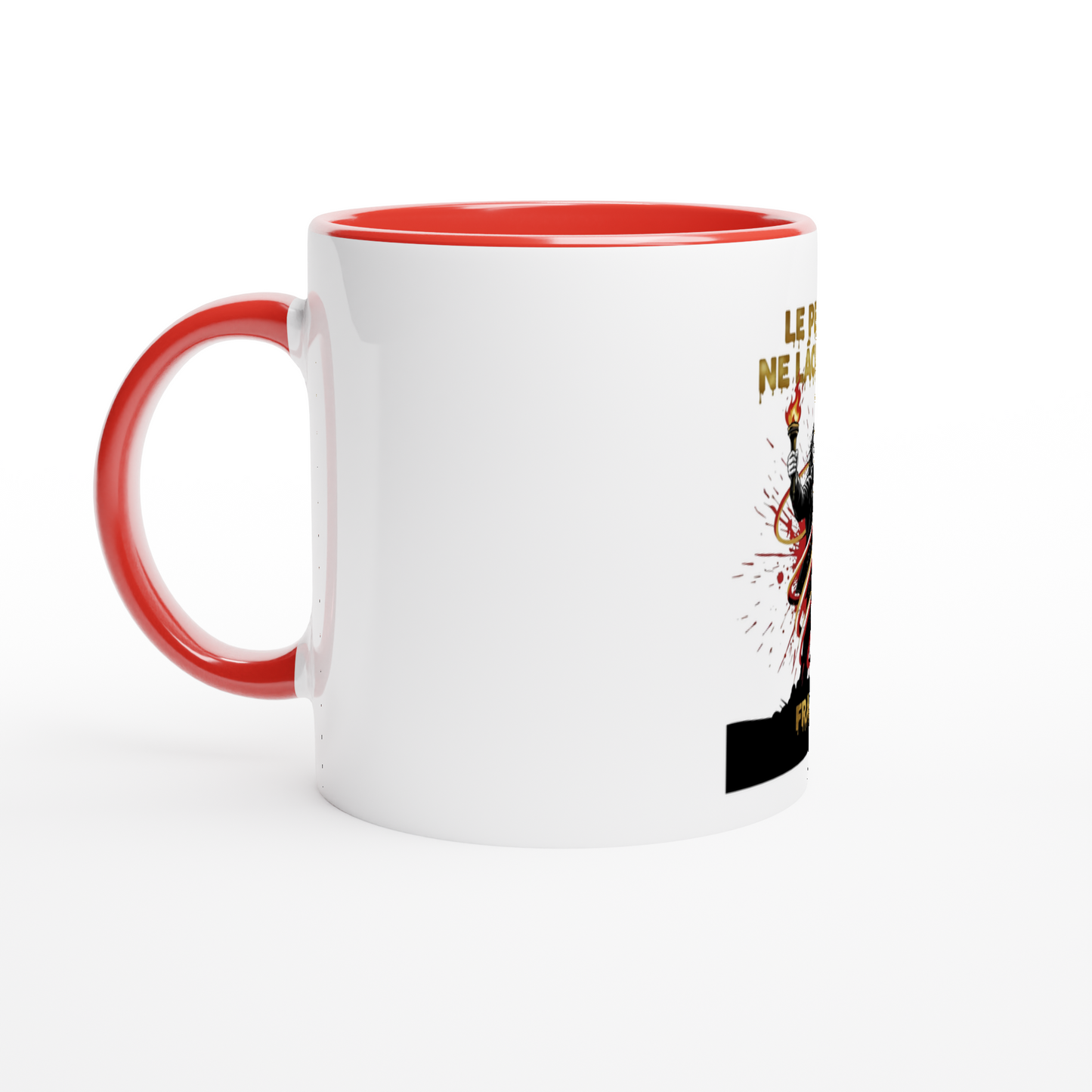 325ml (11oz) Ceramic Mug "le peuple lâche rien"