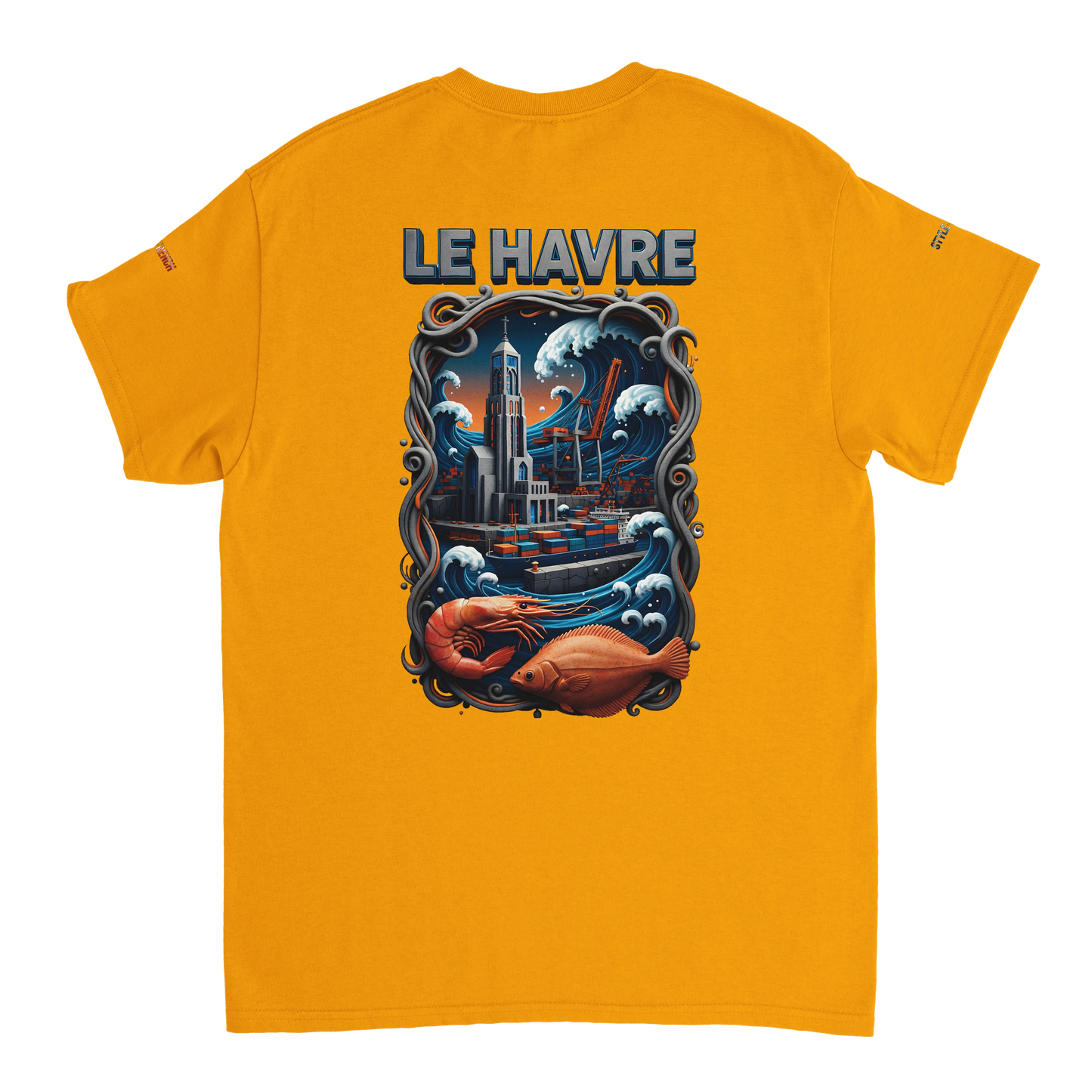 Unisex-T-Shirt Le Havre Stadt in Frankreich dick Rundhals | Gildan® 5000