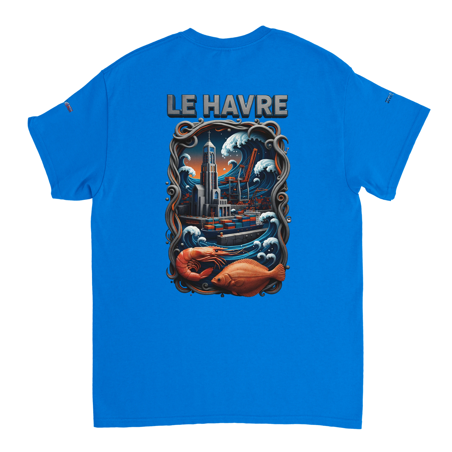 Unisex-T-Shirt Le Havre Stadt in Frankreich dick Rundhals | Gildan® 5000