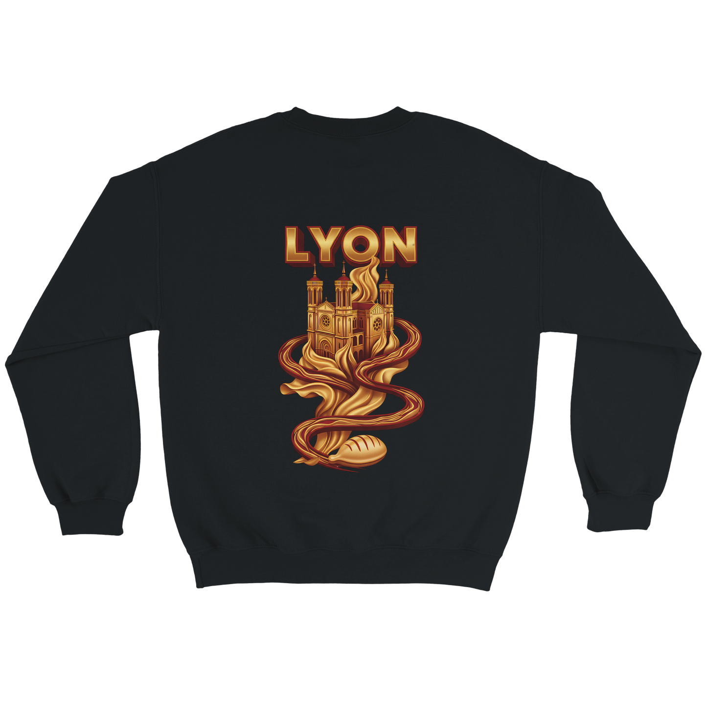 Unisex sweatshirt Lyon city France classic crew neck | Gildan® 18000