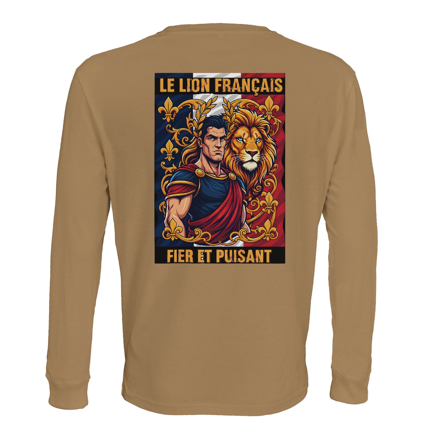 Herren-T-Shirt starker Löwe französischer Stil Langarm Bio-Baumwolle | SOL'S Pioneer LSL 03982