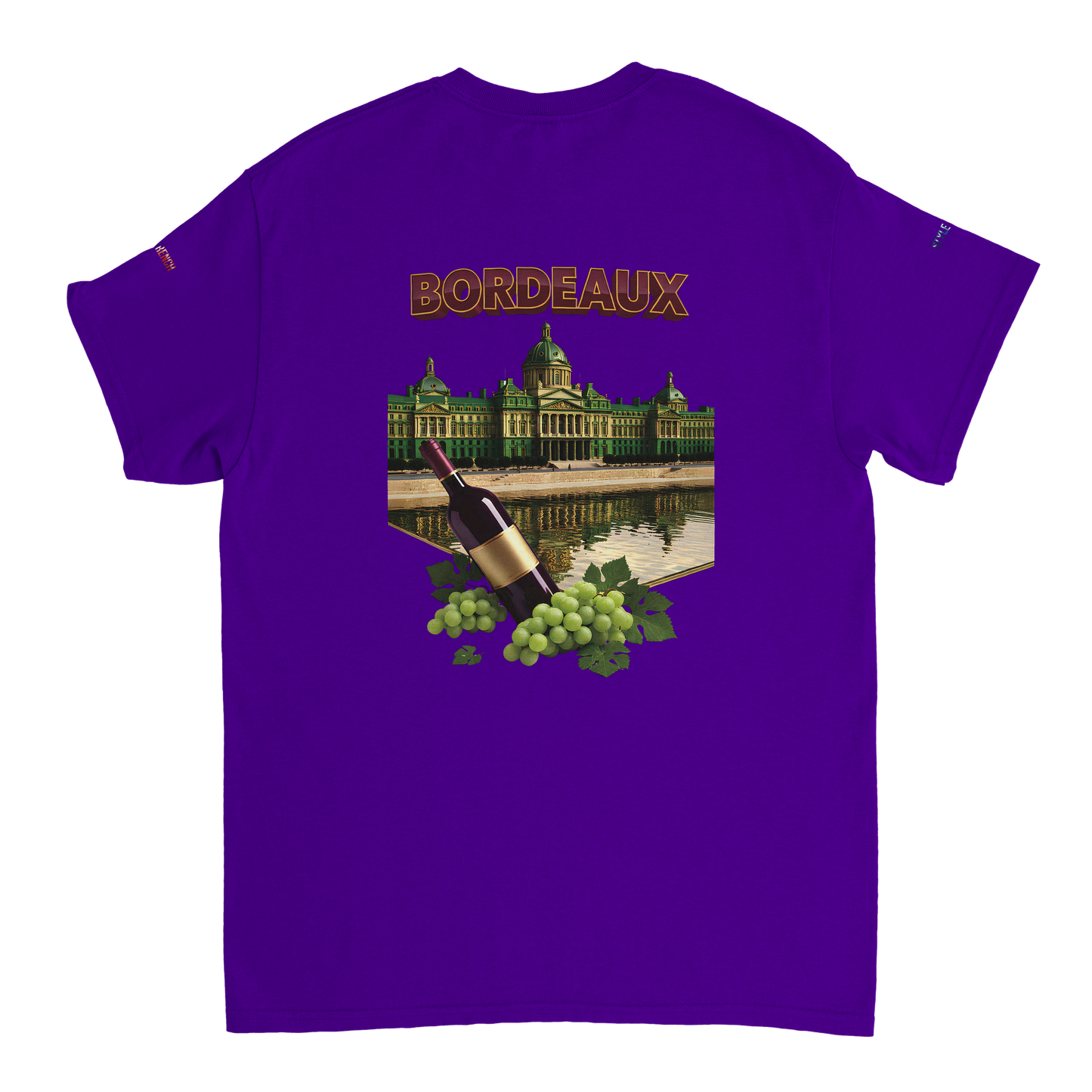Unisex burgundy French city crewneck heavy t-shirt | Gildan® 5000