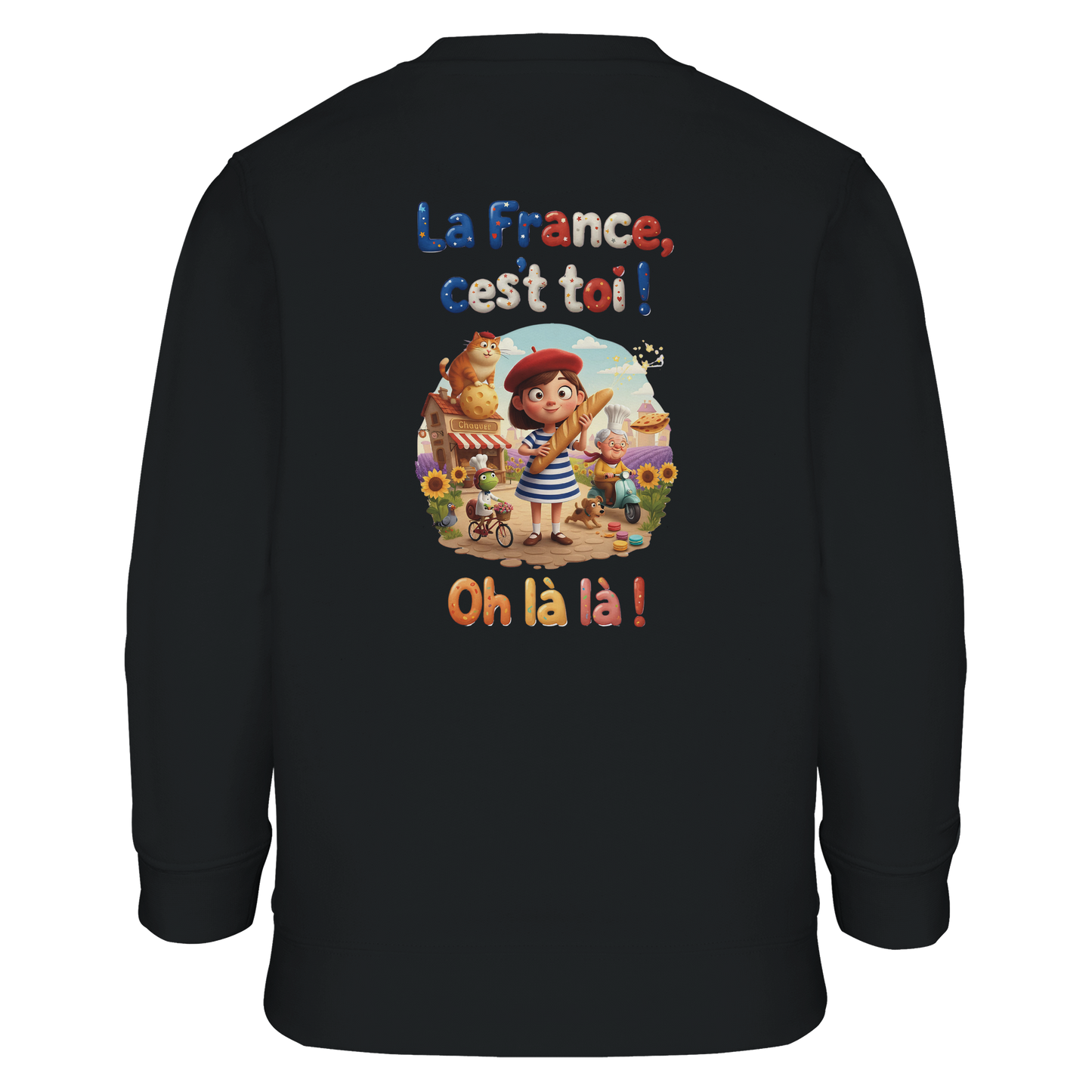 Mädchen-Sweatshirt French-Stil „La France c'est toi“ aus recyceltem Mischgewebe | SOL'S Columbia Kids 04239