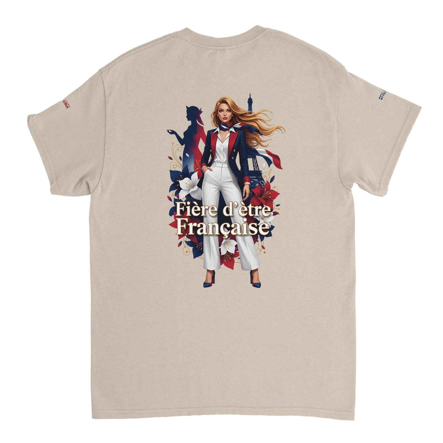 T-shirt Femme Fière d'être Française - Coton Premium