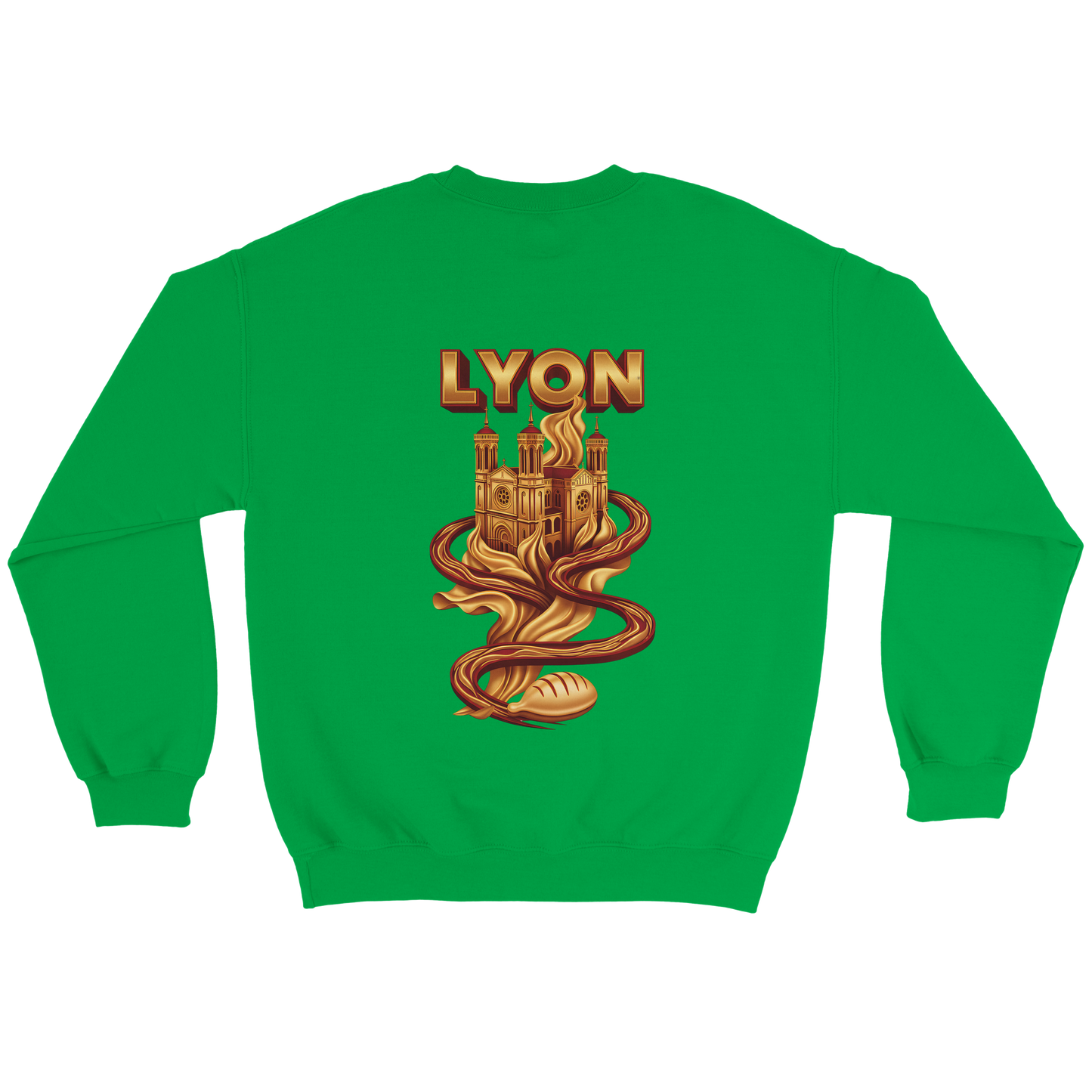 Unisex sweatshirt Lyon city France classic crew neck | Gildan® 18000