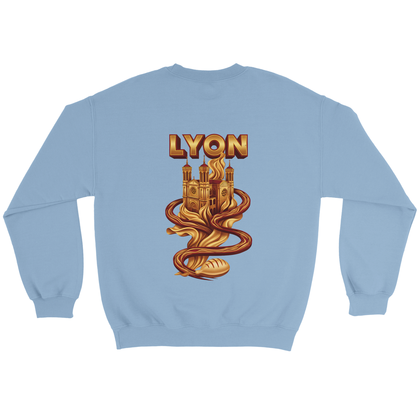 Unisex sweatshirt Lyon city France classic crew neck | Gildan® 18000