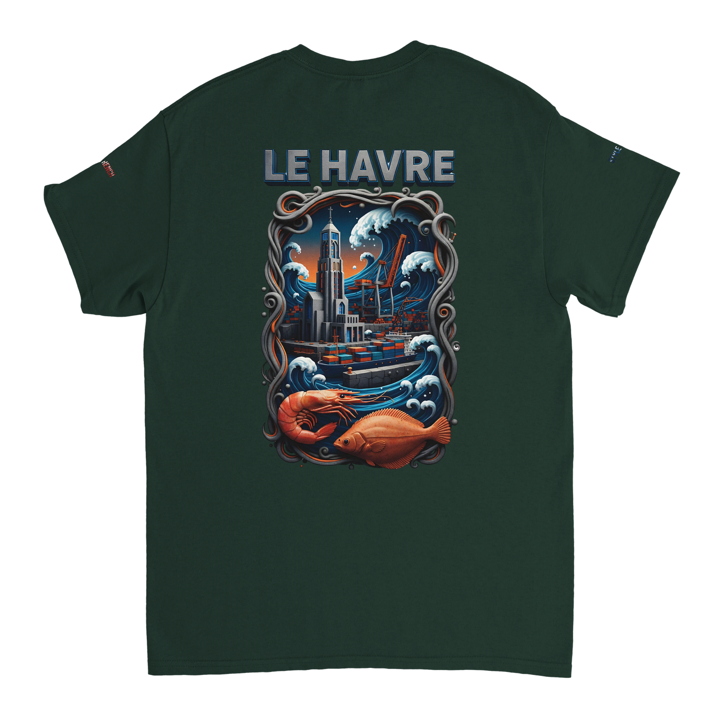 Unisex-T-Shirt Le Havre Stadt in Frankreich dick Rundhals | Gildan® 5000