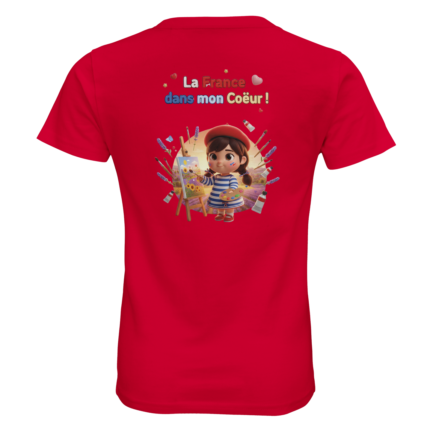 Bio Kinder Enganliegendes T-Shirt| Mädchen Stil-Französisch Frankreich in meinem Herzen | SOL'S Pioneer Kids 03578