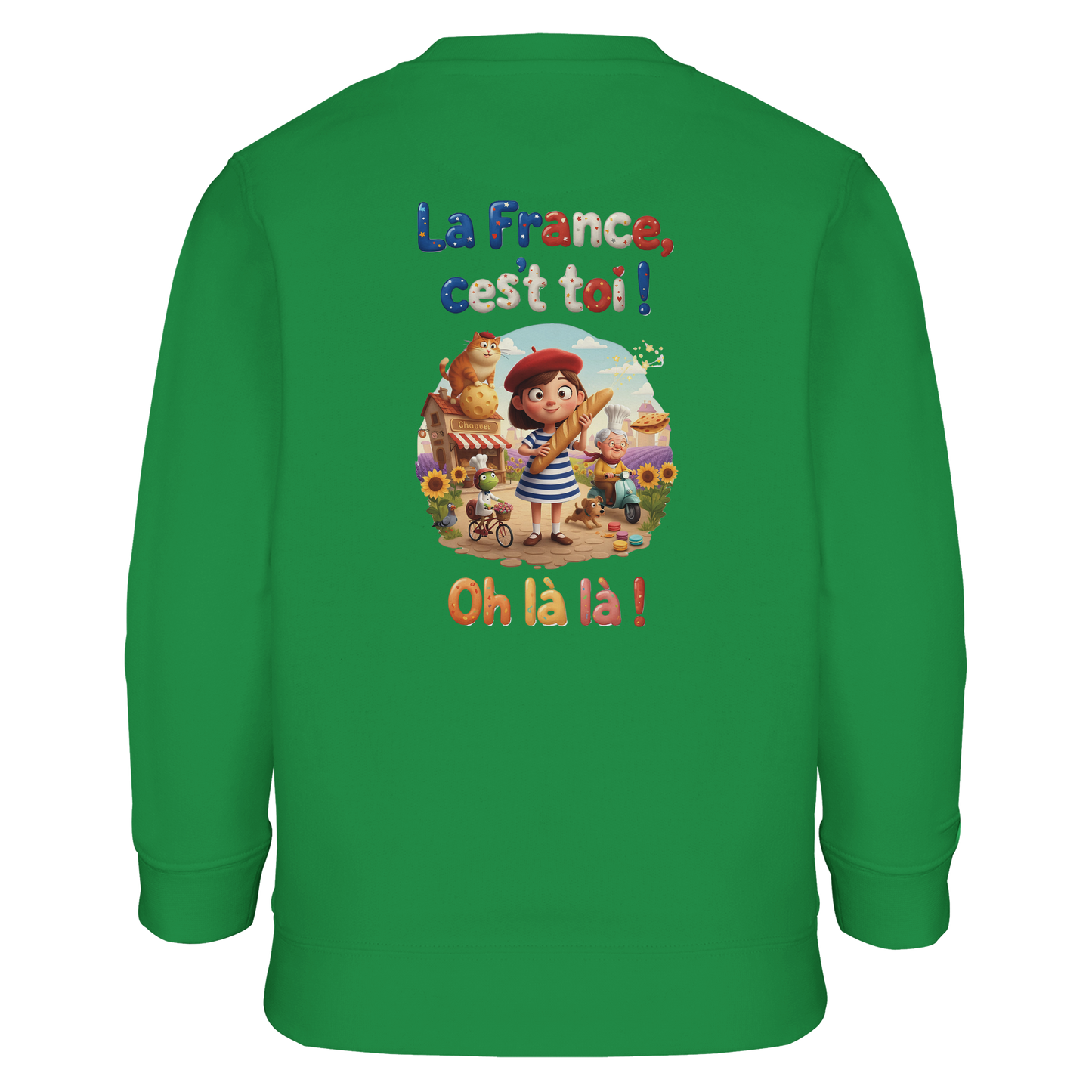 Mädchen-Sweatshirt French-Stil „La France c'est toi“ aus recyceltem Mischgewebe | SOL'S Columbia Kids 04239
