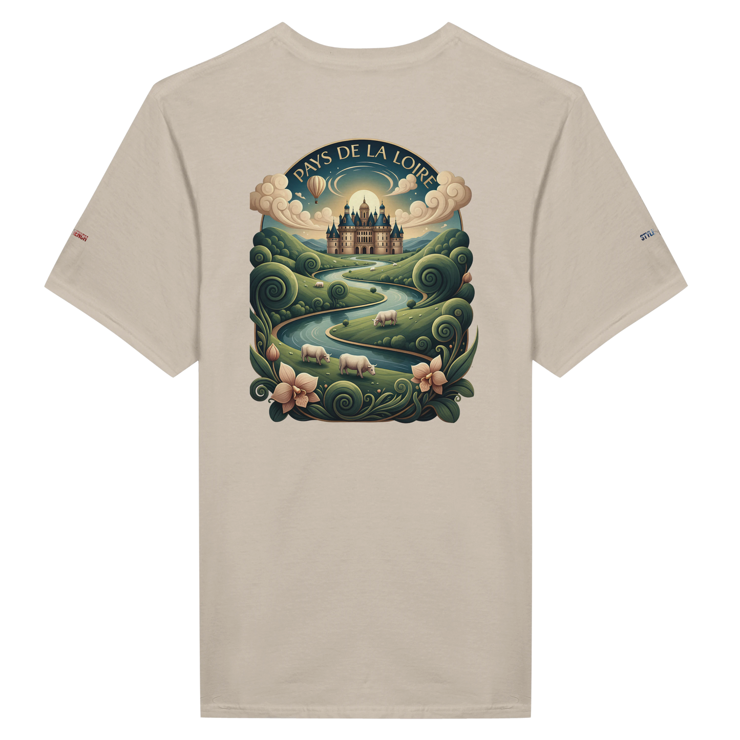 Unisex T-Shirt Pays de la Loire klassischer Rundhalsausschnitt | Gildan® 64000