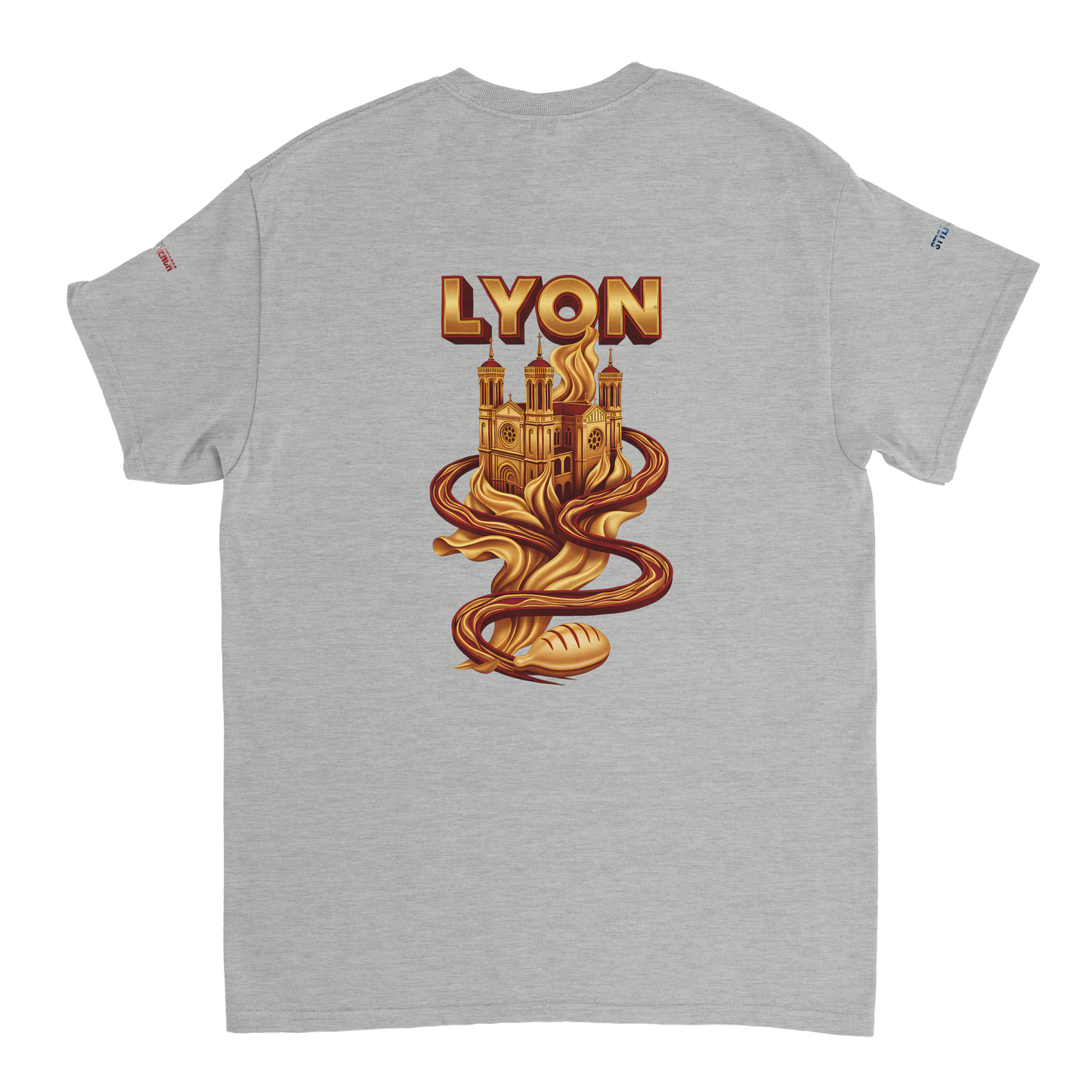 Unisex-T-Shirt Lyon Stadt Frankreich dick Rundhals | Gildan® 5000