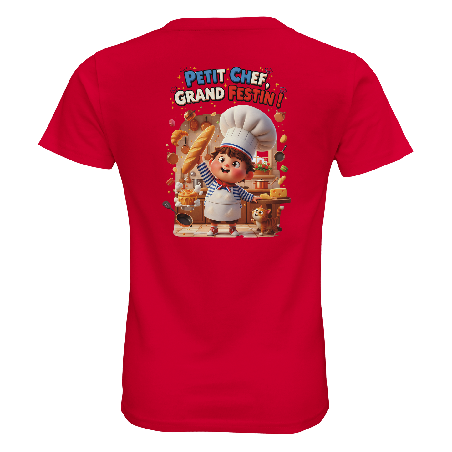 T-Shirt Junge kleiner Koch großes Festmahl Bio eng anliegend | SOL'S Pioneer Kids 03578