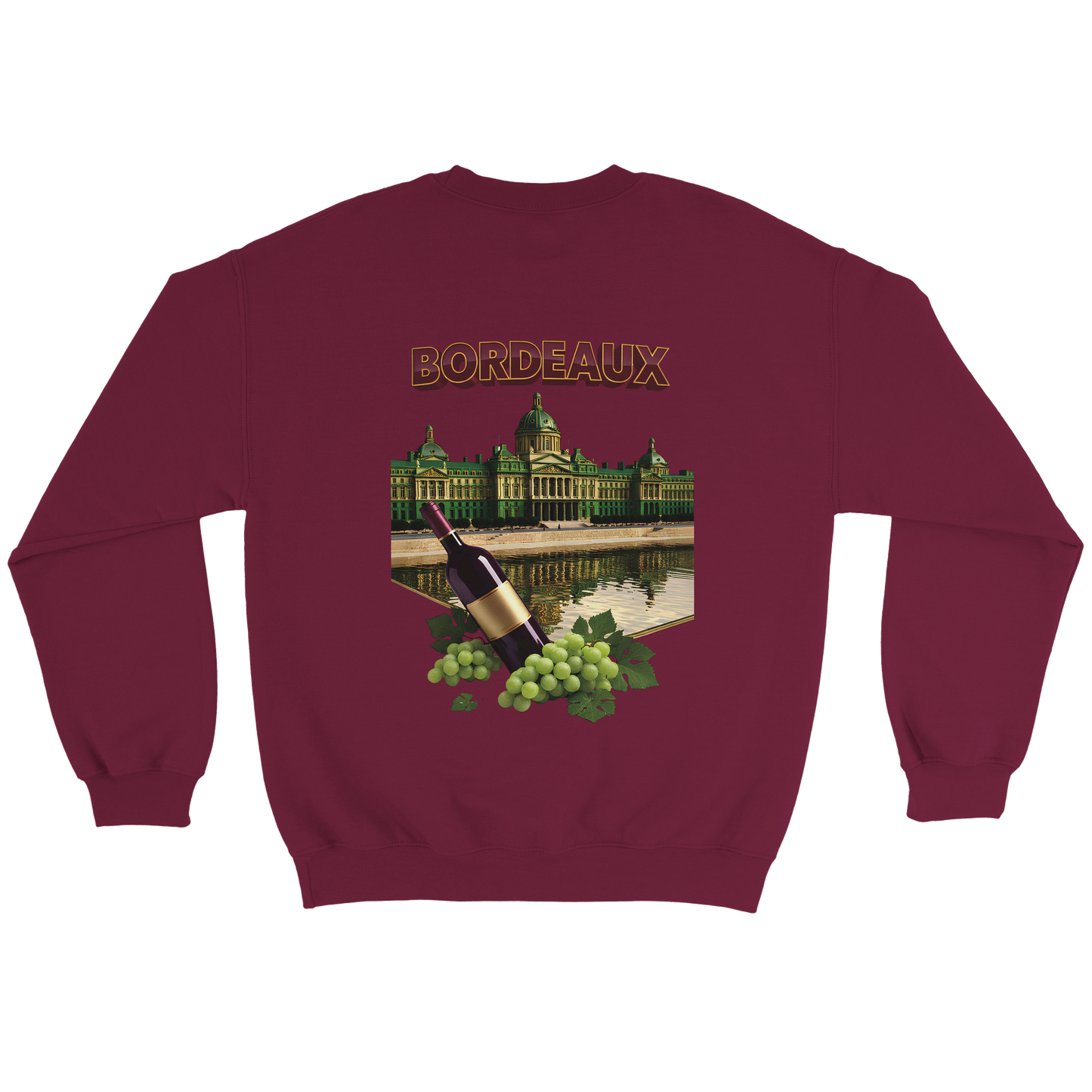 Unisex city burgundy classic crewneck sweatshirt | Gildan® 18000