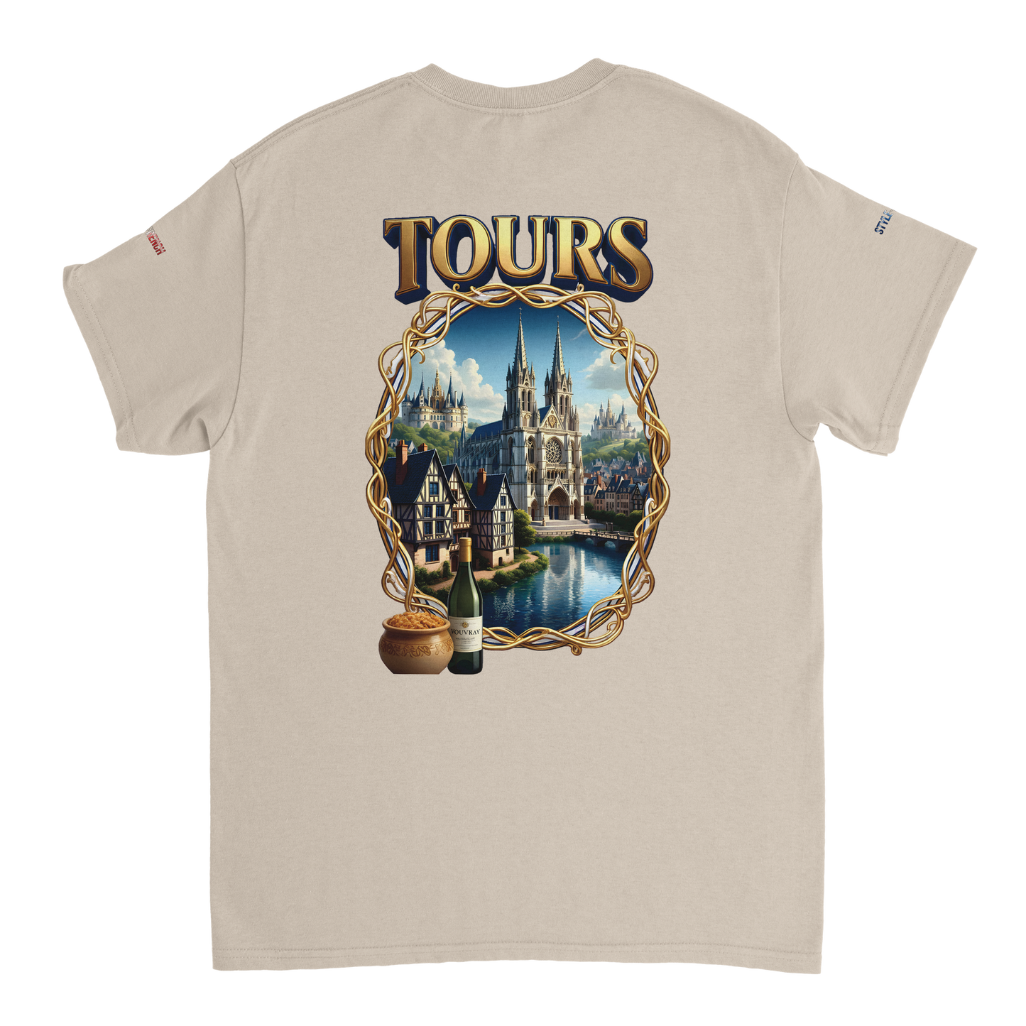 Unisex T-shirt Tours, France, thick crew neck | Gildan® 5000