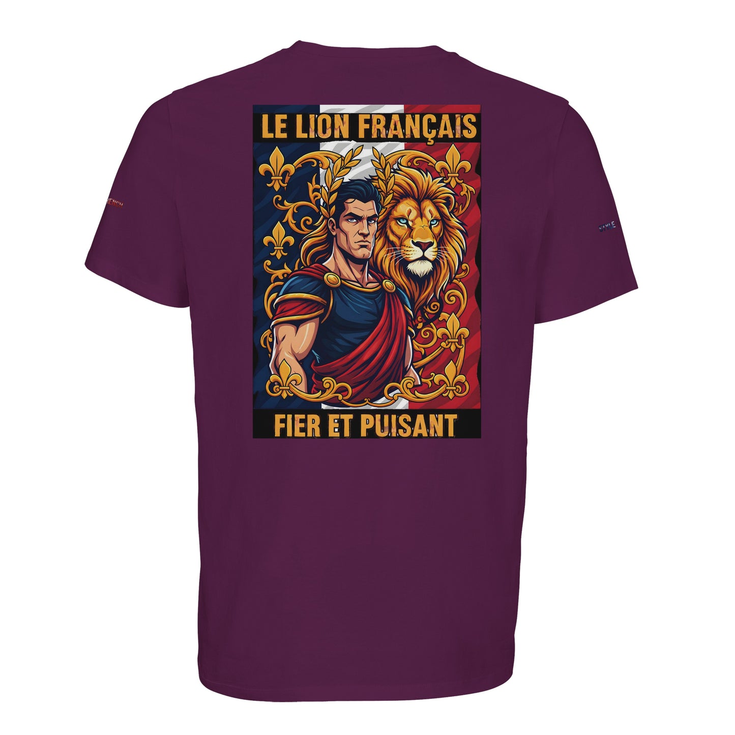 Men's T-shirt strong lion French style organic in conversion cotton | SOL'S Legend 03981